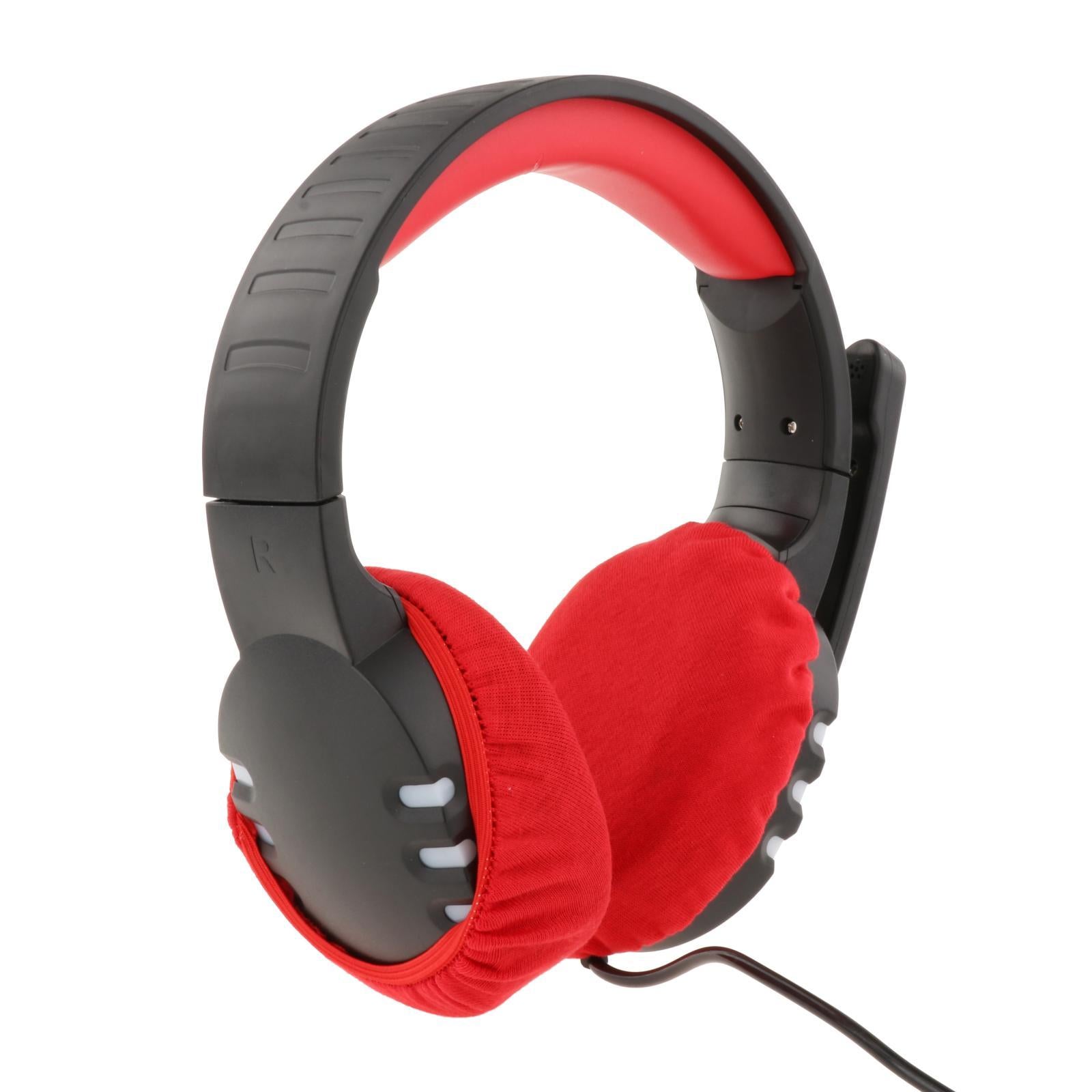 Headphone Covers Universal Durable Washable for Headsets 8cm  red