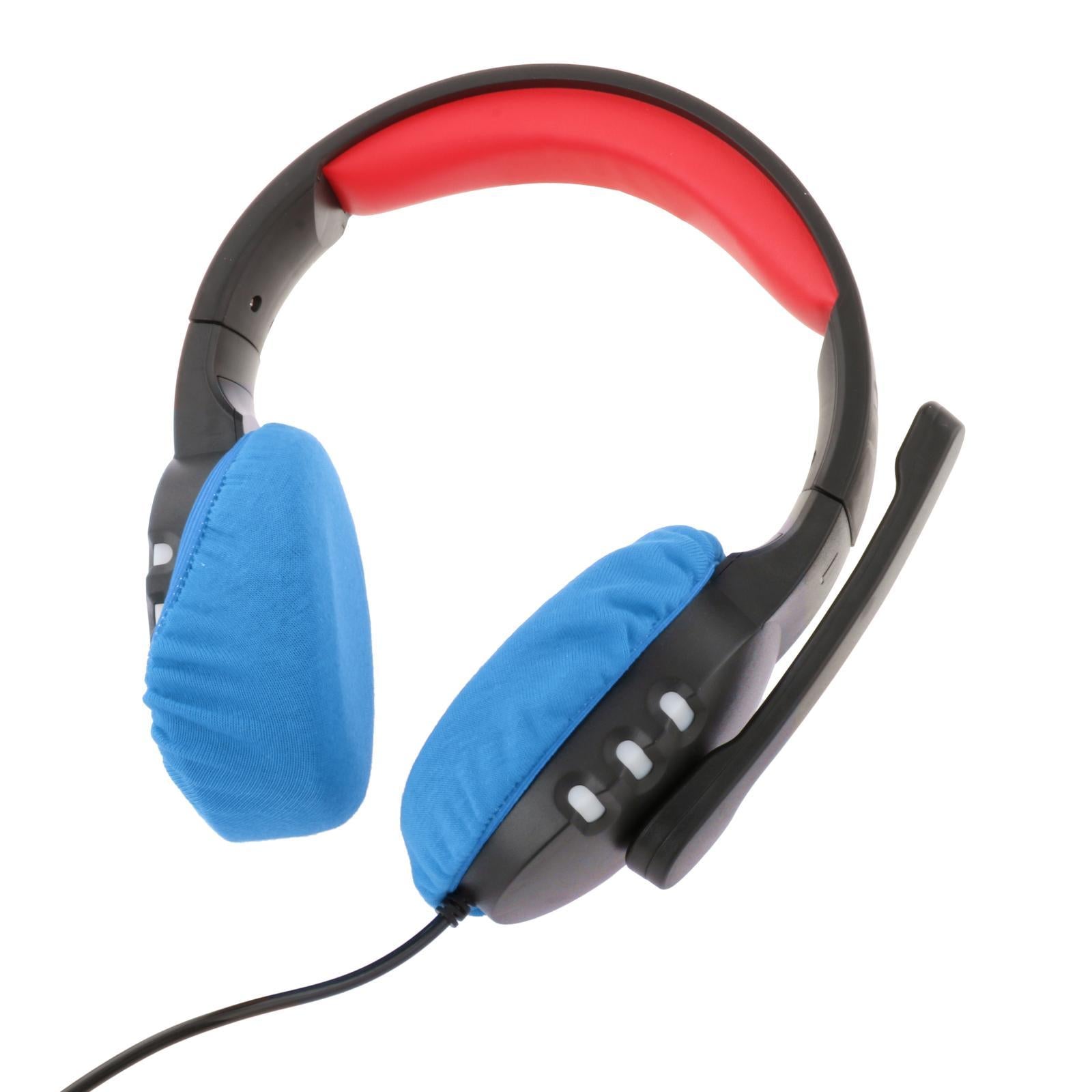 Headphone Covers Universal Durable Washable for Headsets 8cm  blue