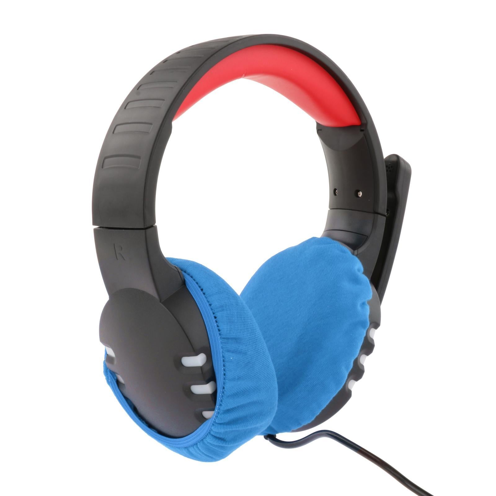 Headphone Covers Universal Durable Washable for Headsets 8cm  blue