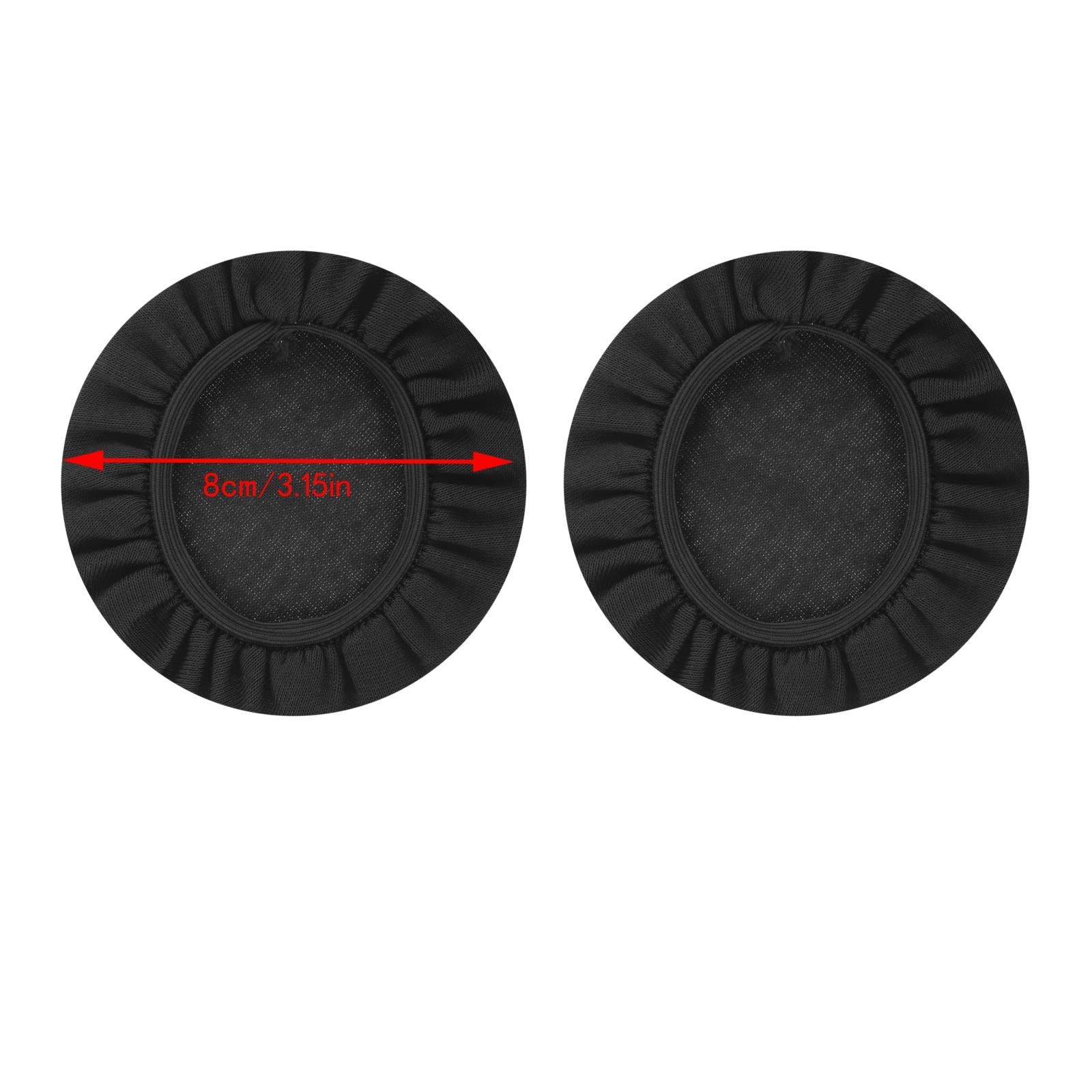 Headphone Covers Universal Durable Washable for Headsets 8cm  black