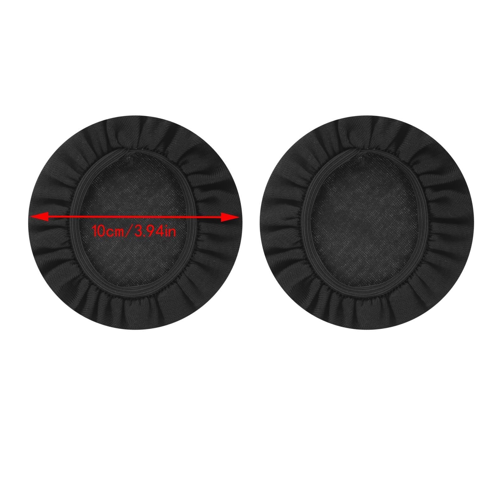 Headphone Covers Universal Durable Washable for Headsets 10cm  black