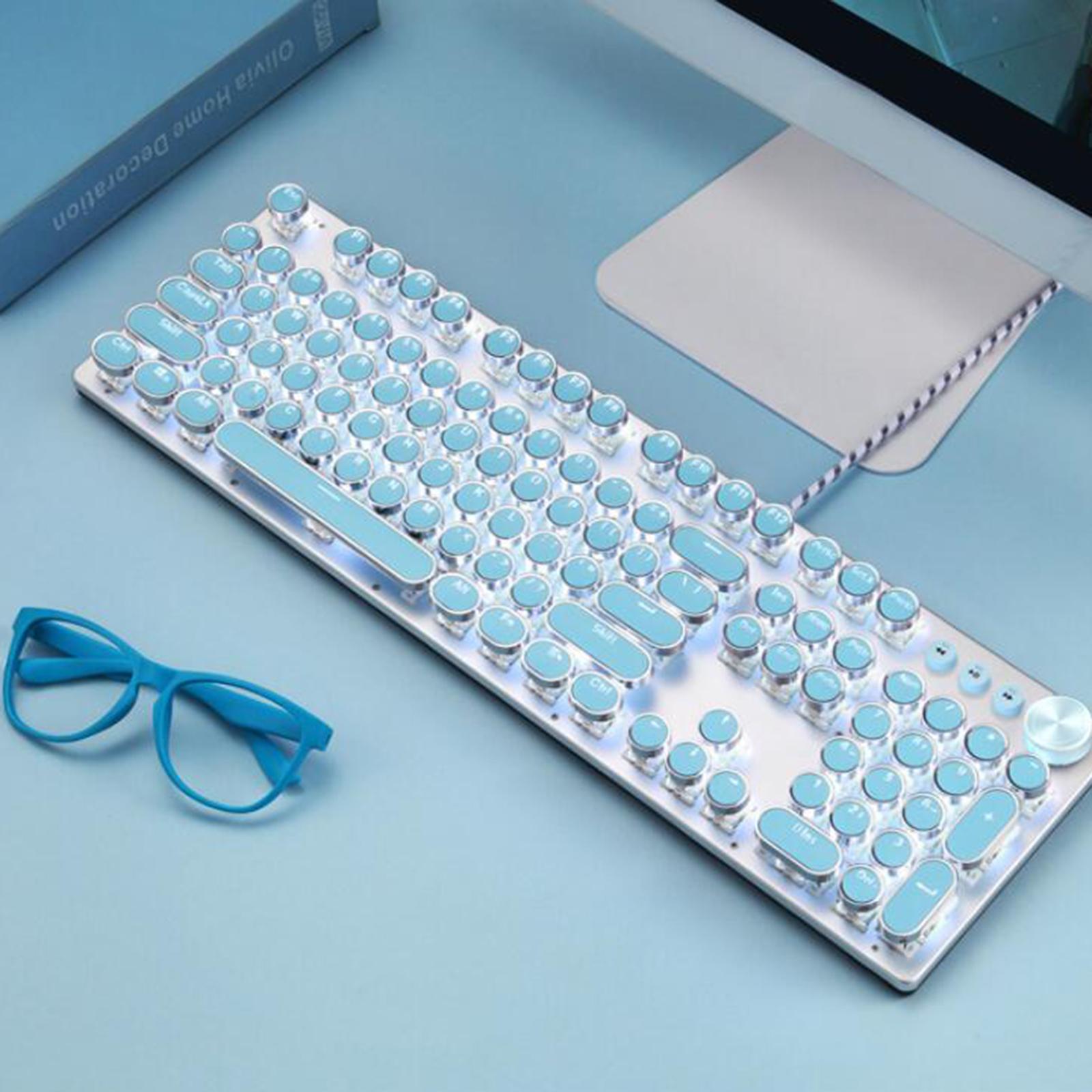 Keyboard Combo Kit 104 Keys Optical and Mouse with Headphone for PC  B blue