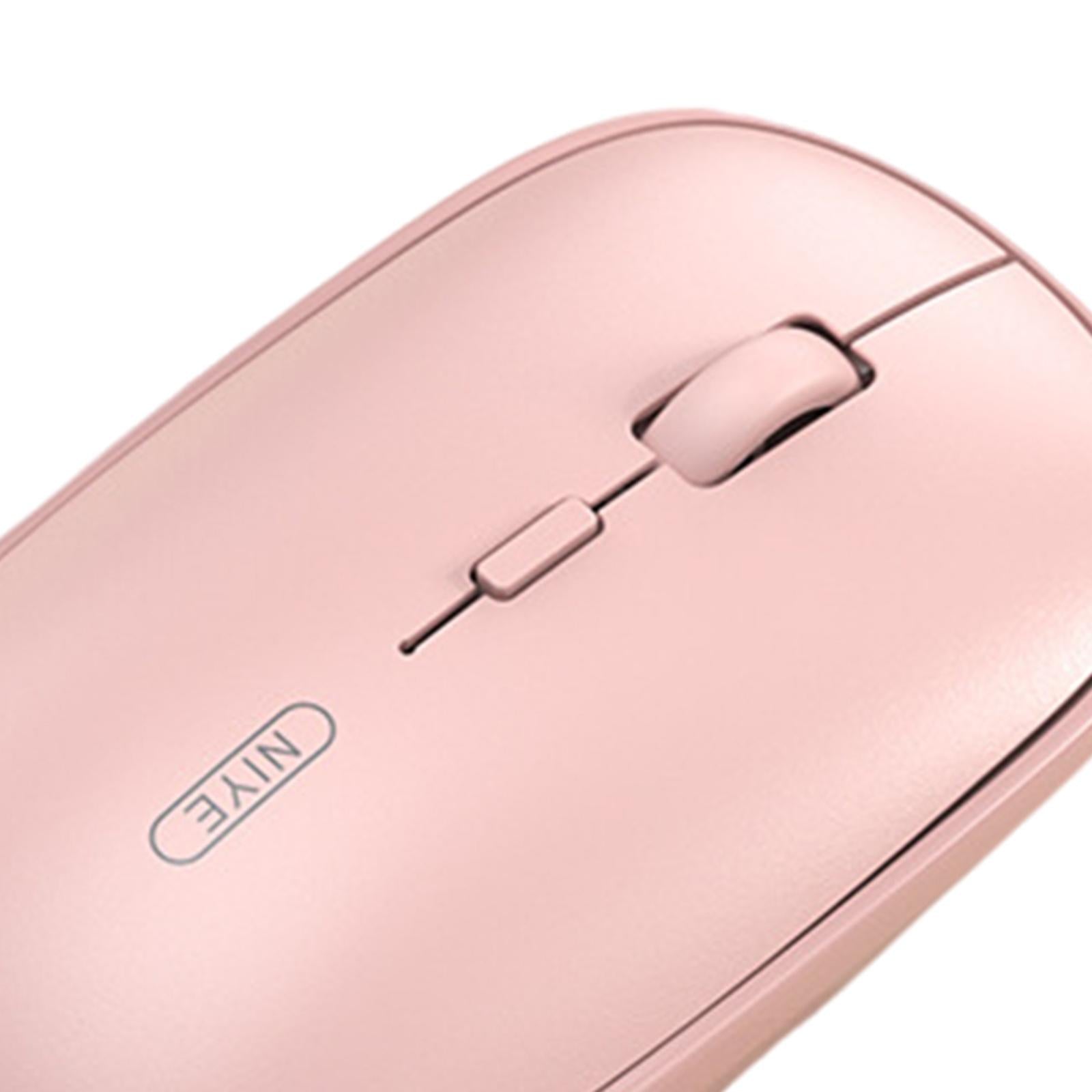 Wireless Mouse 3 Buttons Optical Adjustable DPI battery powered pink