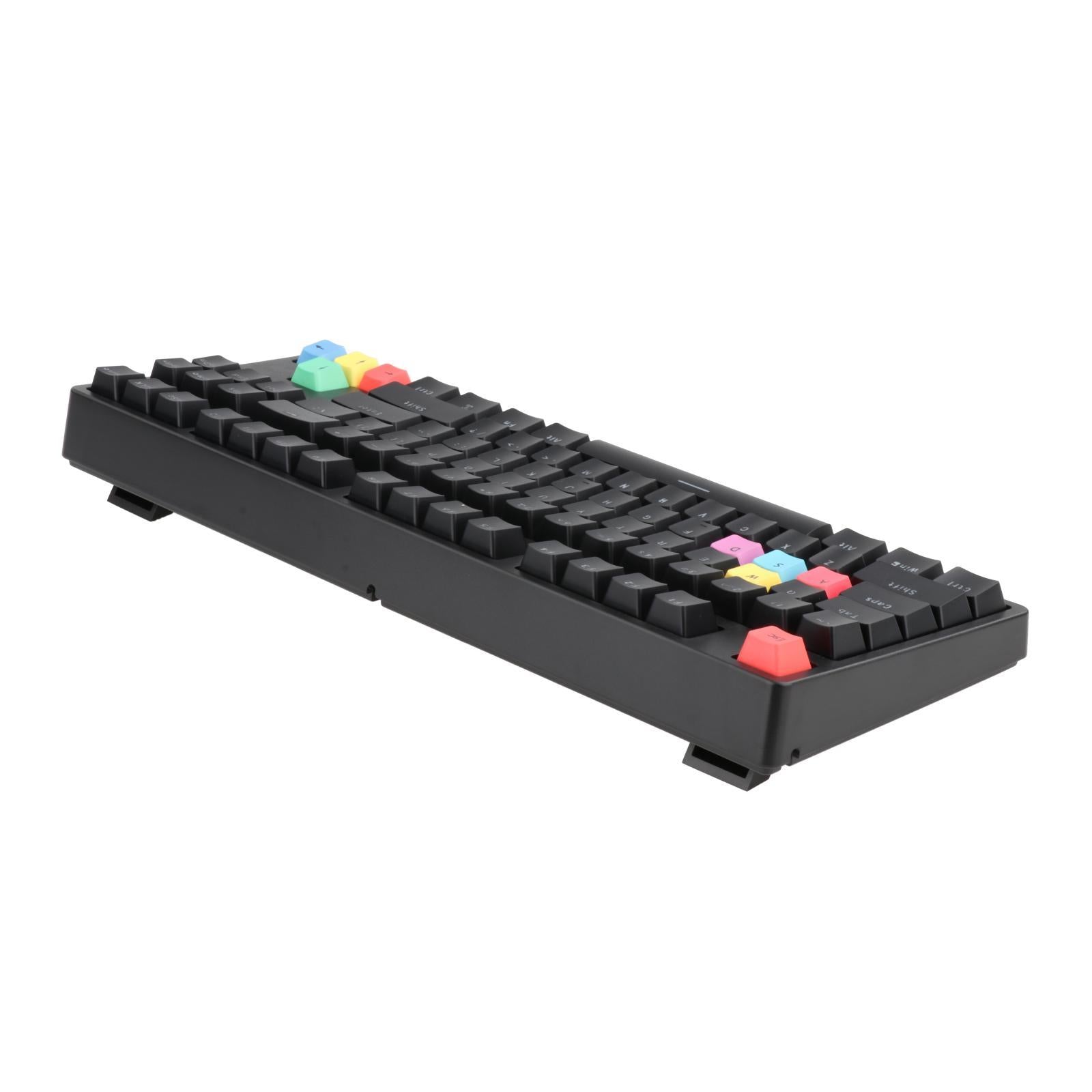 Wired 87-Key Mechanical Gaming Keyboard RGB Backlit Red Switches Black