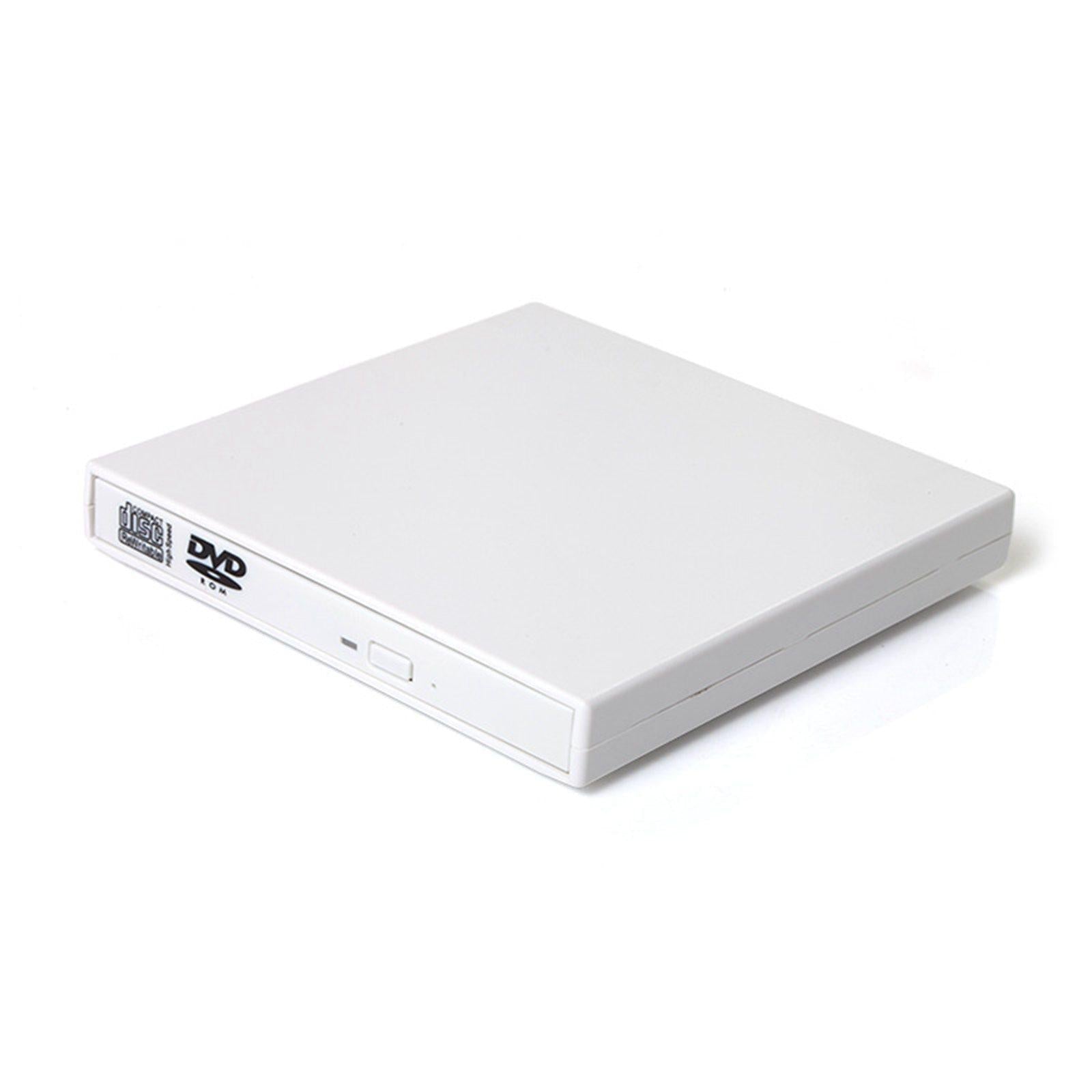 USB 2.0 External DVD Drive Recorder CD Burner DVD-RW for Laptops PC Silver