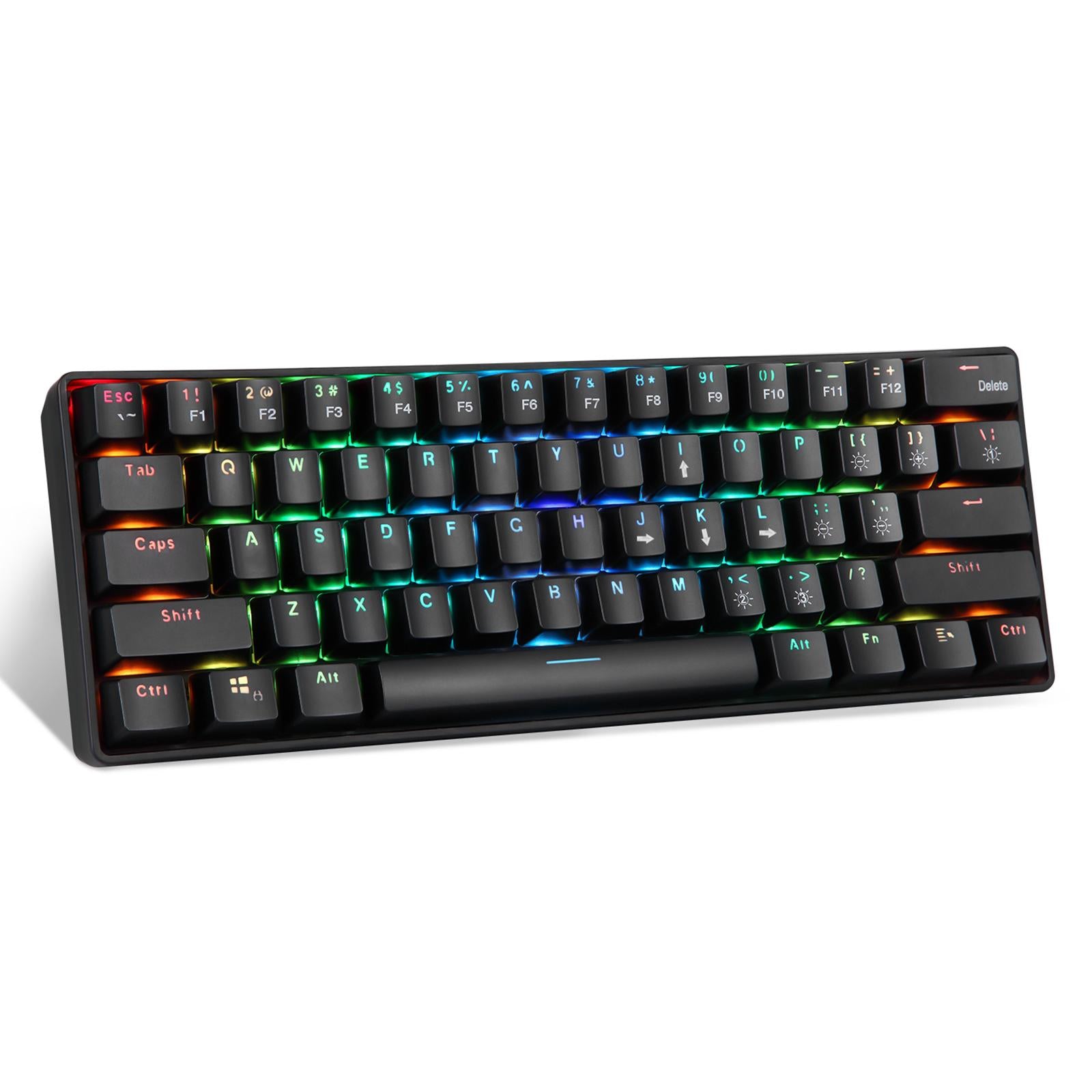 YK600 Mechanical Keyboard RGB Backlight Keyboards for PC Gamer Blue Switch
