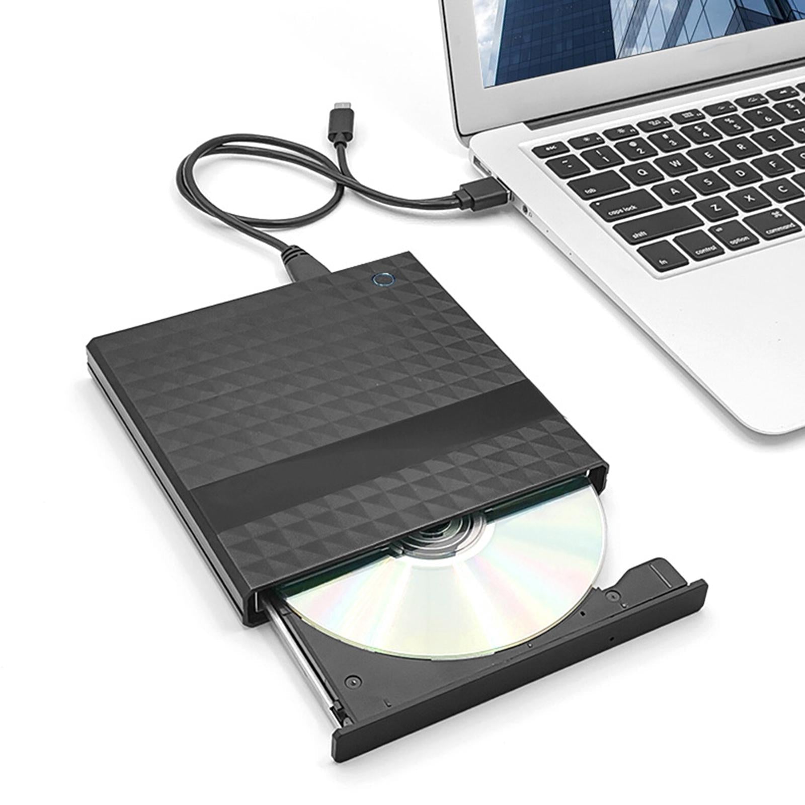 USB 3.0 External DVD Burner Player High-Speed DVD-RW Checkered Pattern