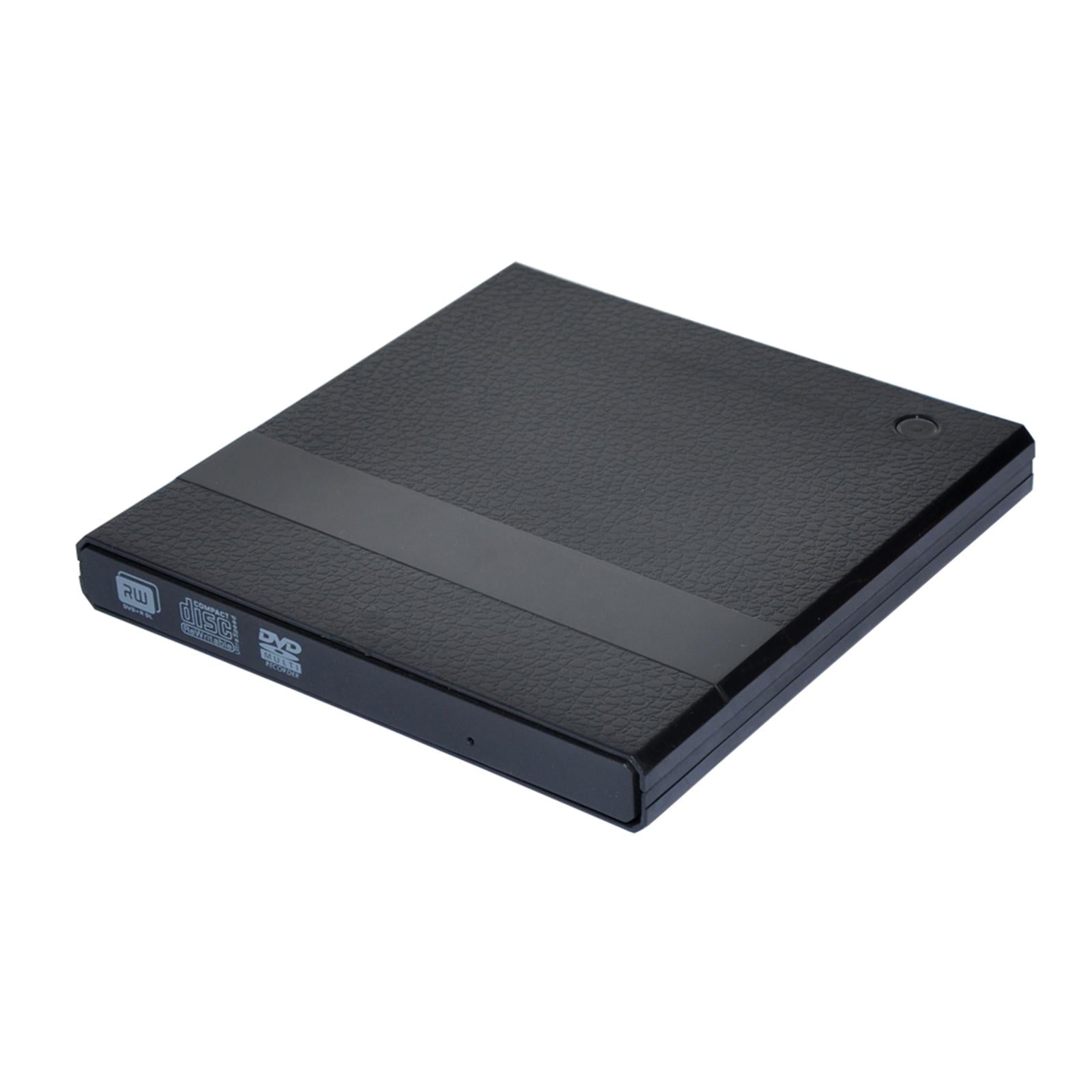 USB 3.0 External DVD Burner Player High-Speed DVD-RW Leather Pattern