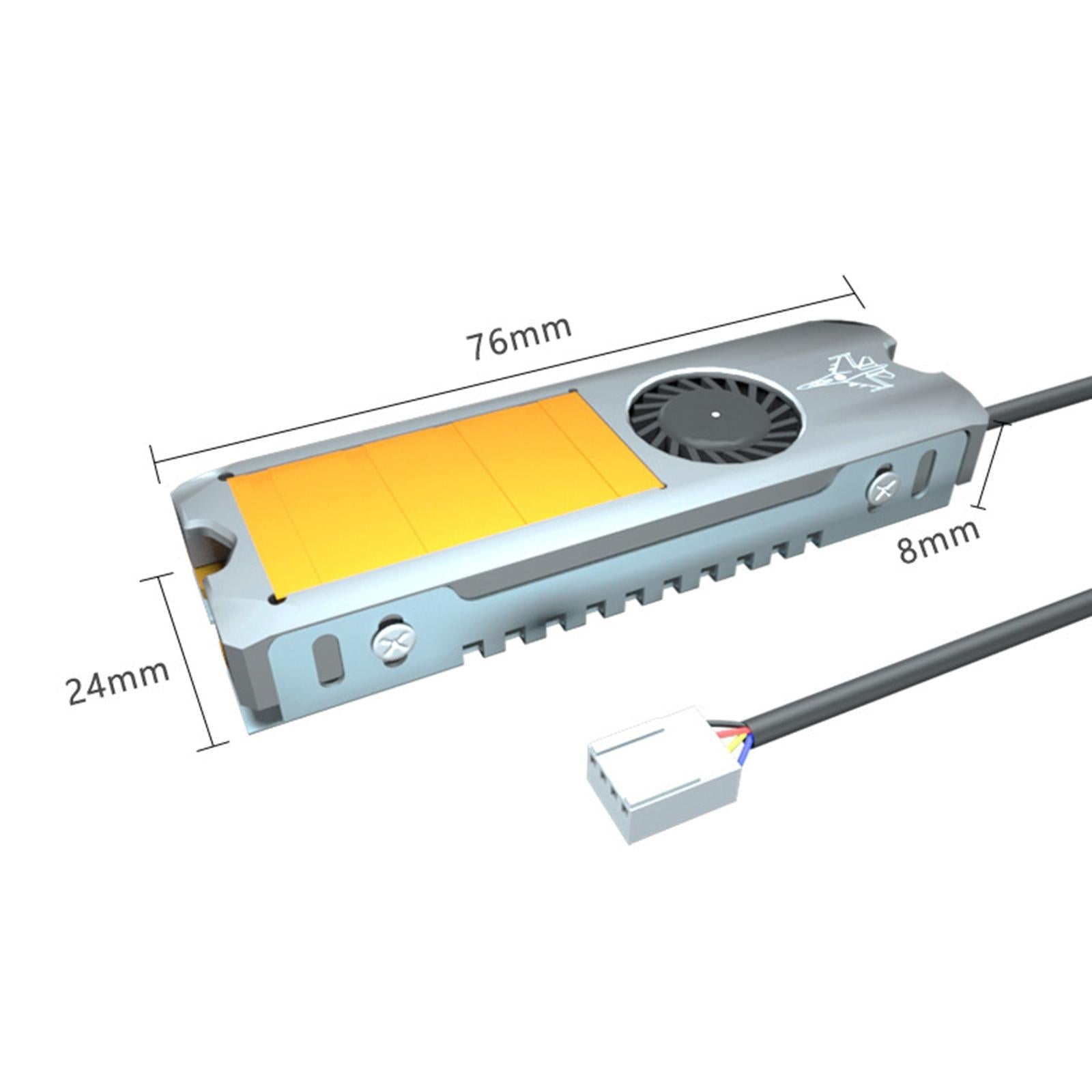 M.2 SSD Heat Sink 2280 HDD with Silicone Pad Aluminum Alloy NGFF Cooler