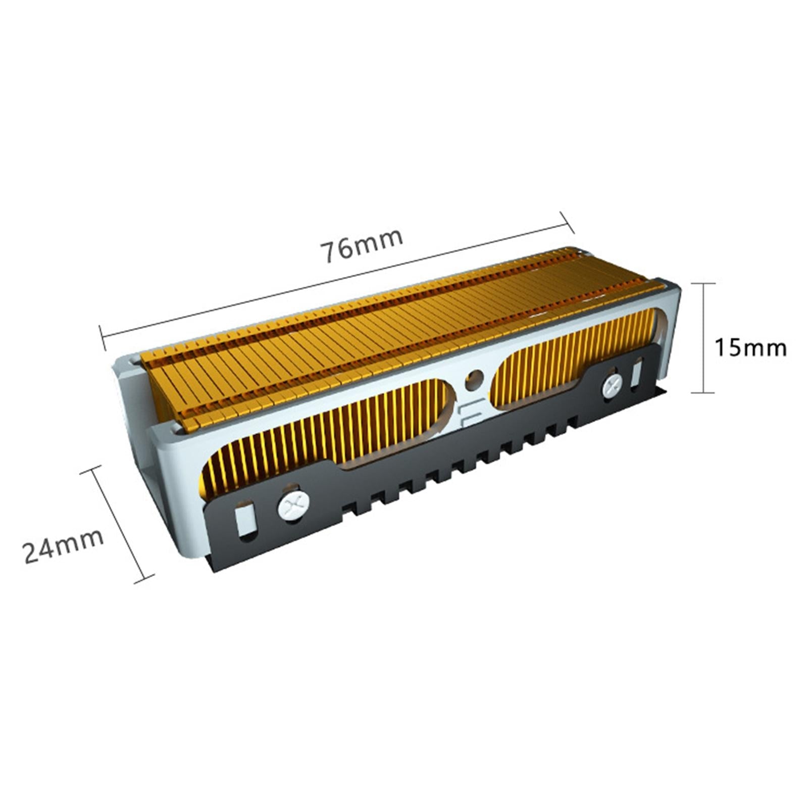 M.2 2280 SSD Heat Sink HDD with Silicone Pad Aluminum Alloy NGFF Cooler