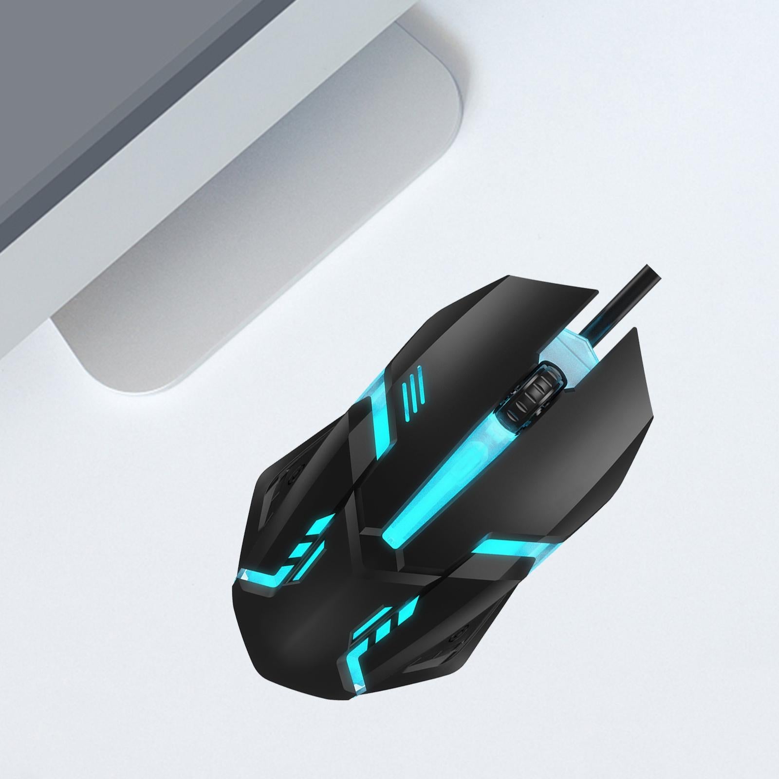 Wired Gaming Mouse with Backlights Adjustable DPI Universal for PC Laptop