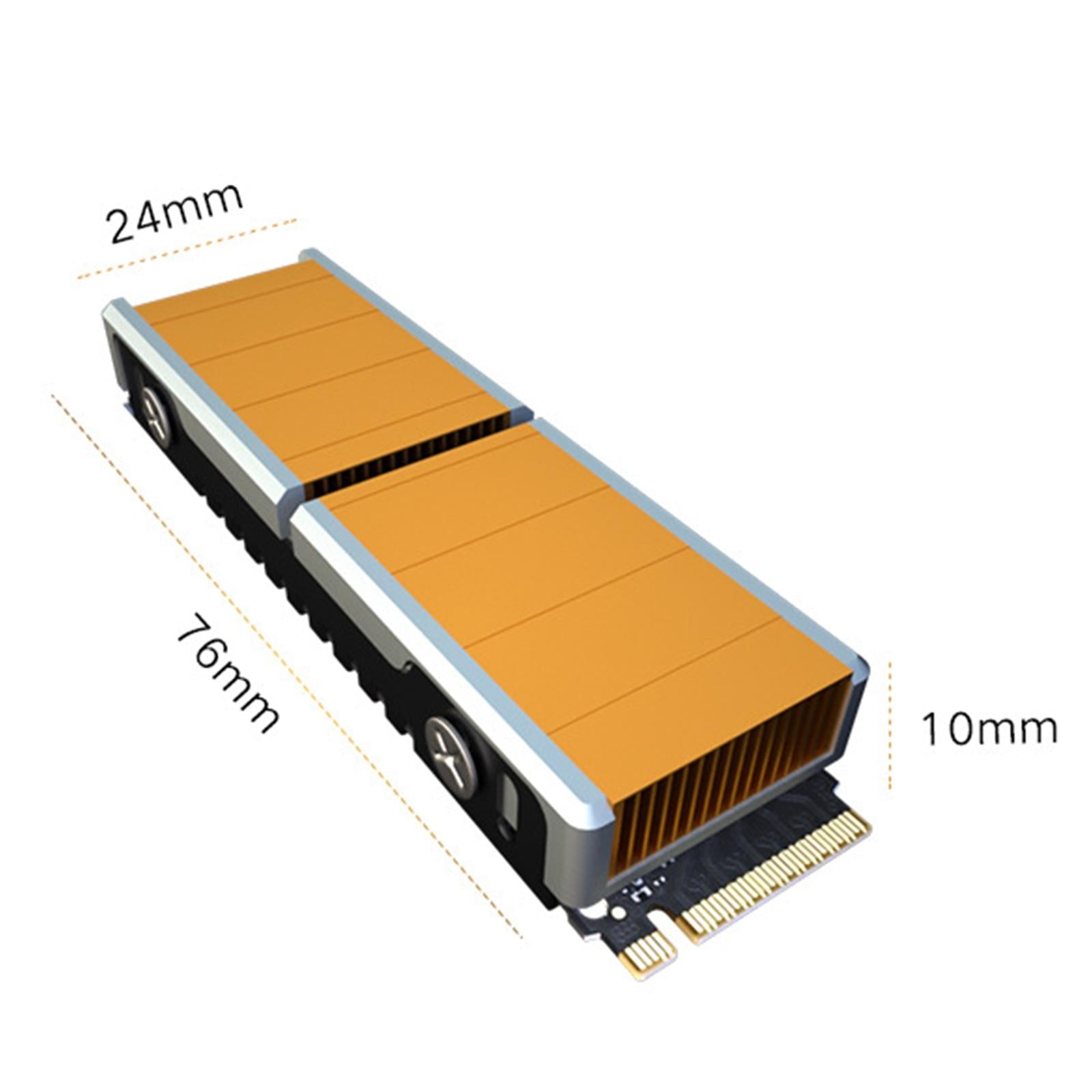 M.2 2280 SSD Heat Sink HDD NGFF Cooler with Silicone Pad Aluminum Alloy