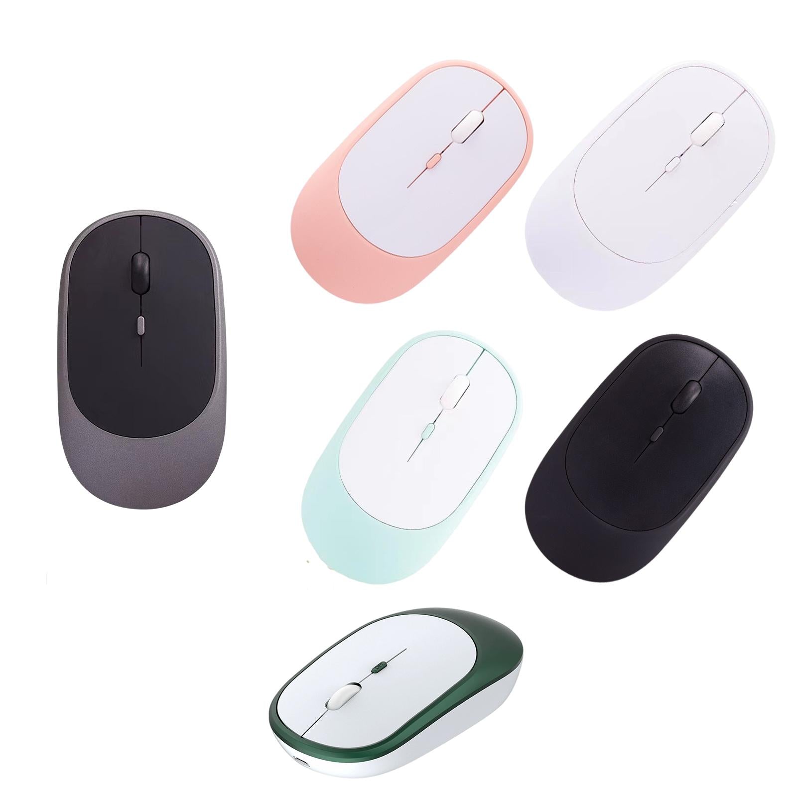 Cordless Bluetooth Mute Mouse Desktop Computer Gadget for Office Blue