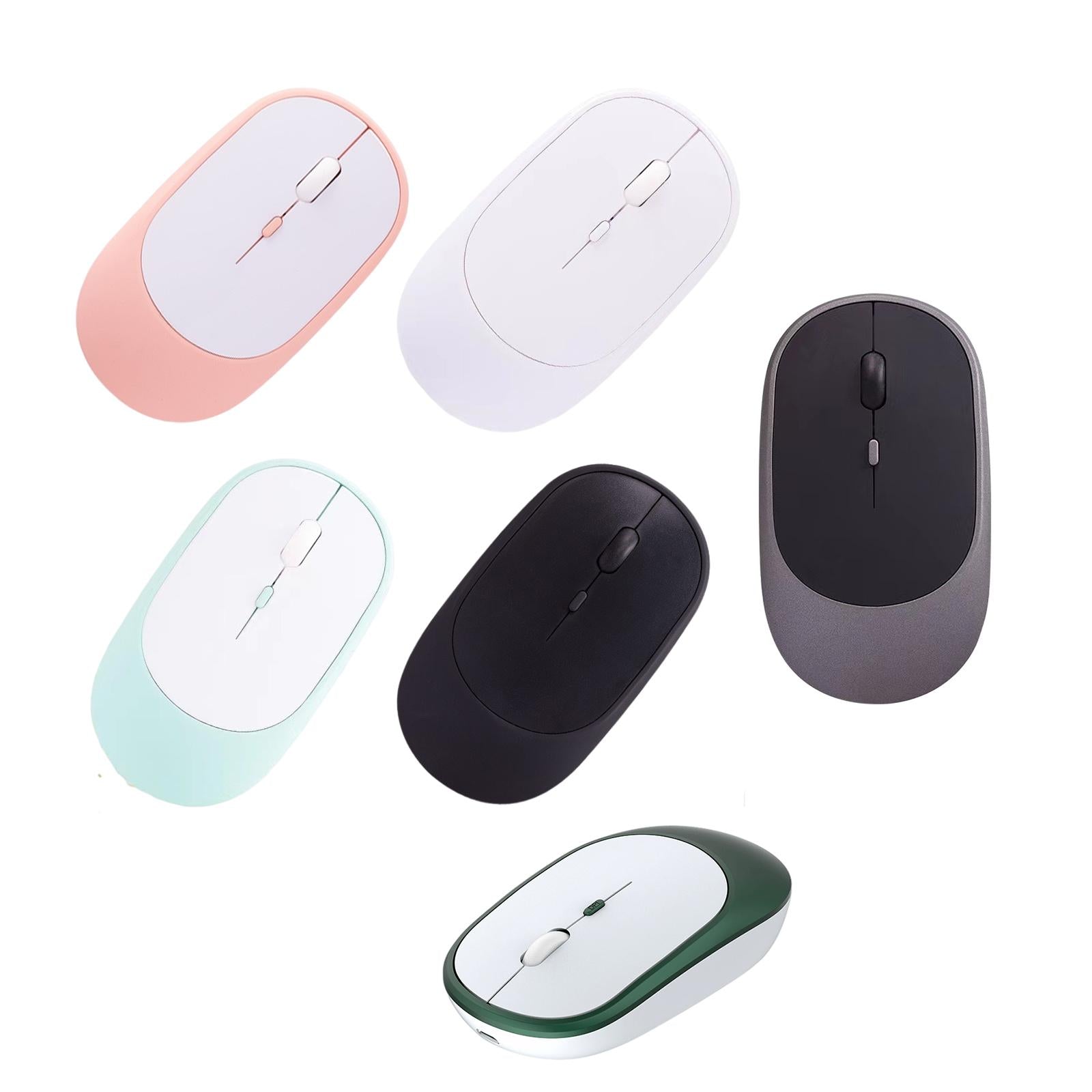 Cordless Bluetooth Mute Mouse Desktop Computer Gadget for Office Blue