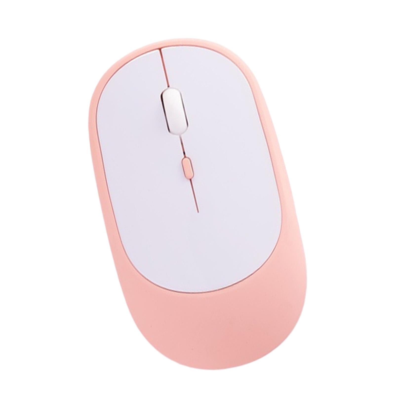 Cordless Bluetooth Mute Mouse Desktop Computer Gadget for Office Pink