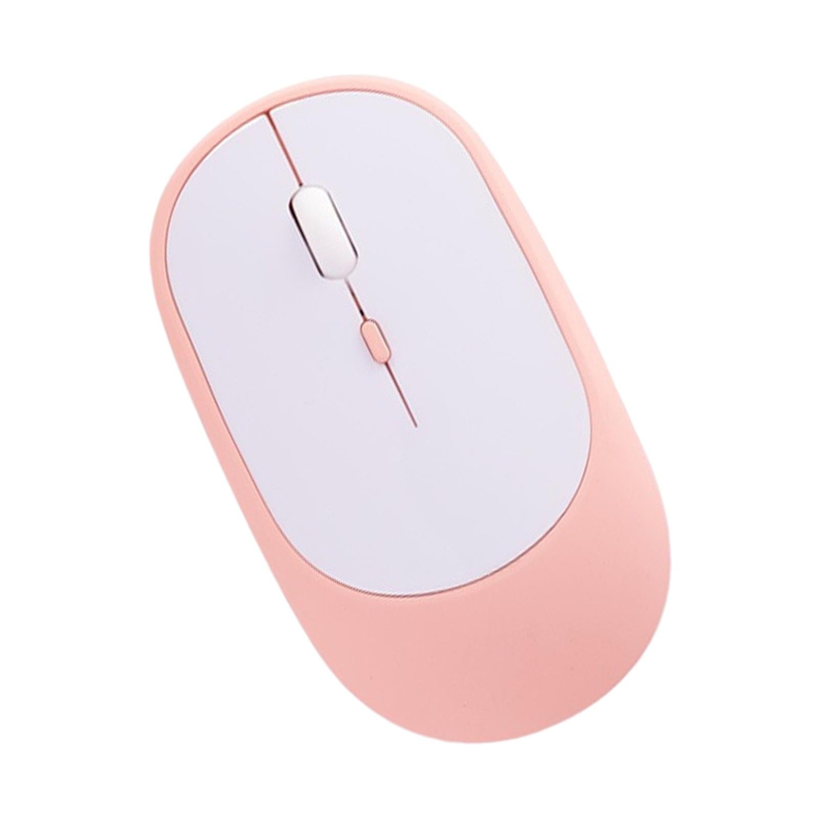 Cordless Bluetooth Mute Mouse Desktop Computer Gadget for Office Pink