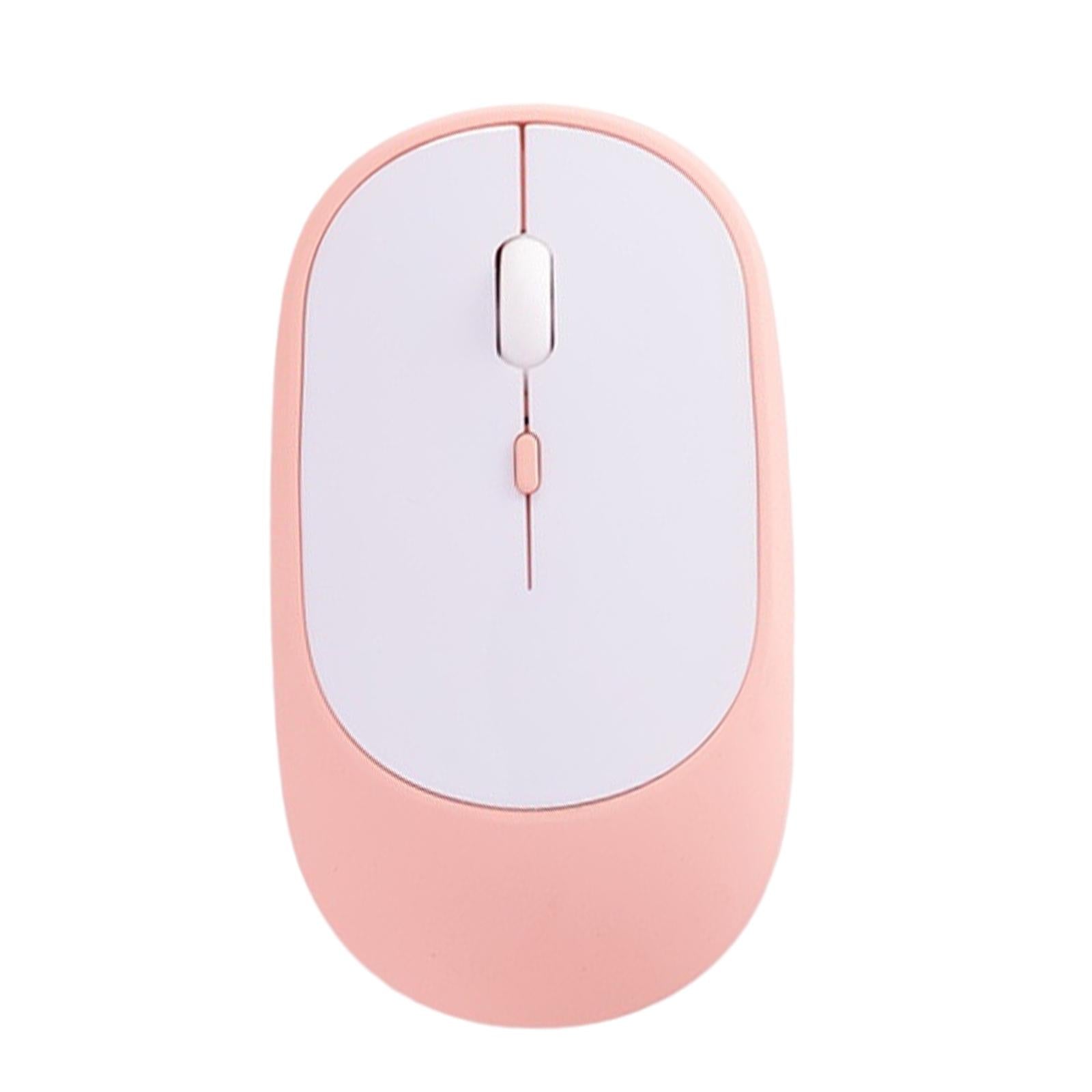 Cordless Bluetooth Mute Mouse Desktop Computer Gadget for Office Pink