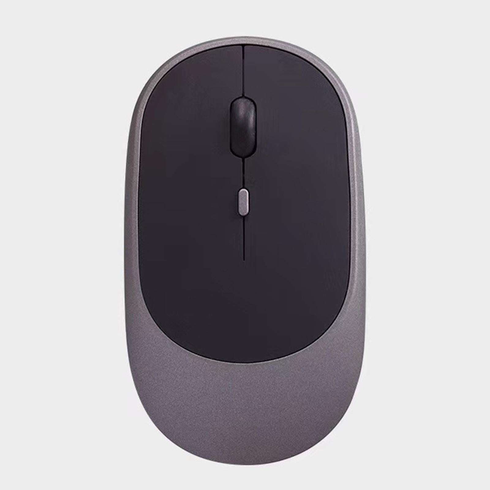 Cordless Bluetooth Mute Mouse Desktop Computer Gadget for Office Grey