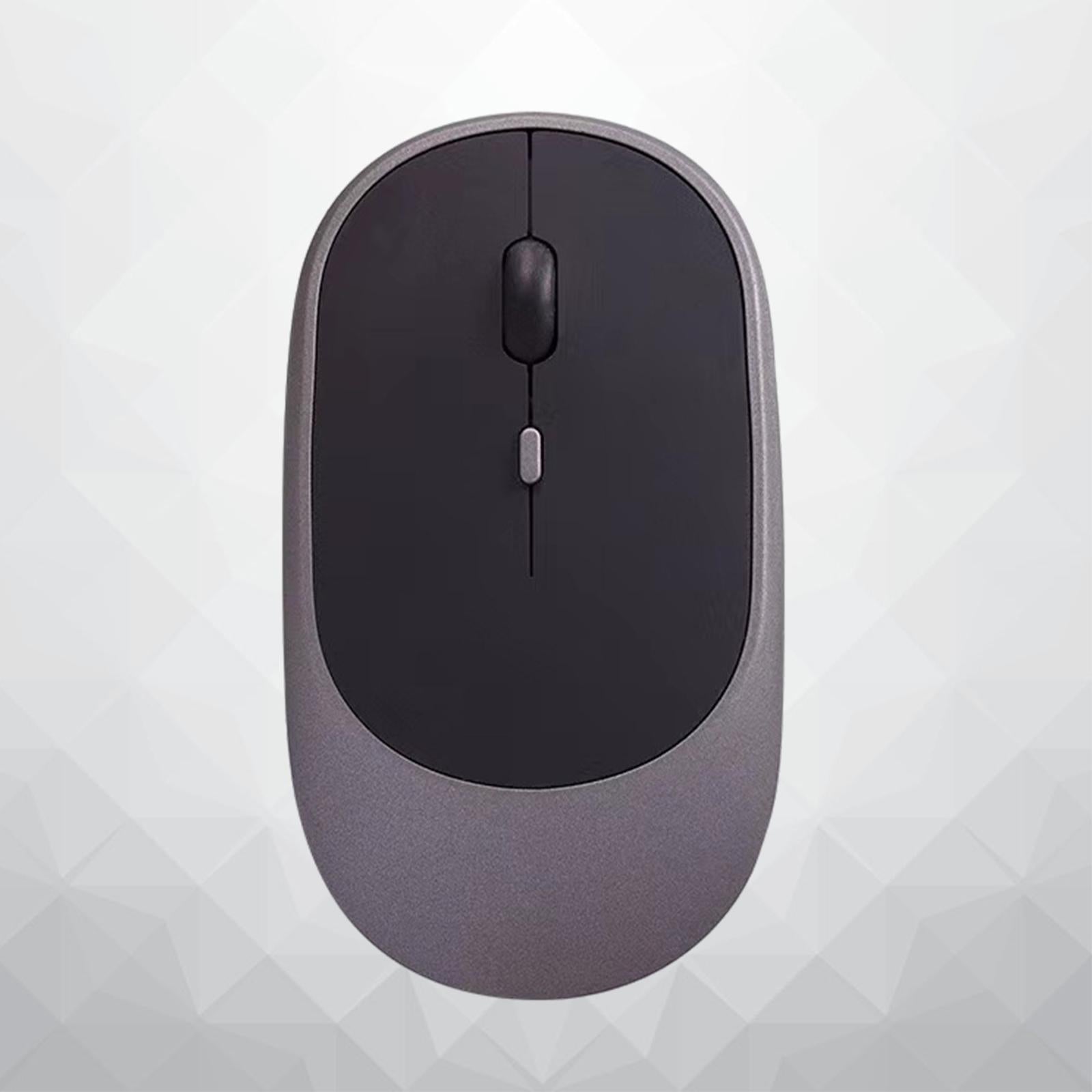 Cordless Bluetooth Mute Mouse Desktop Computer Gadget for Office Grey