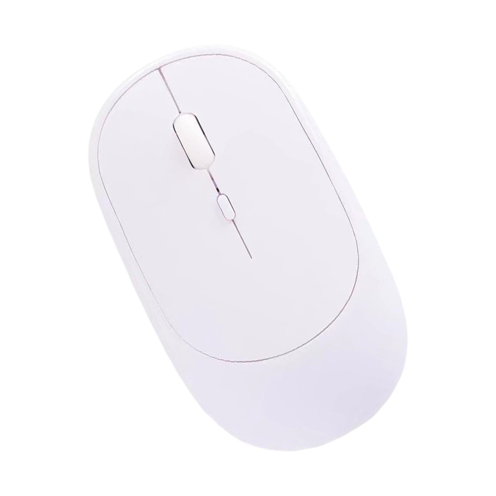 Cordless Bluetooth Mute Mouse Desktop Computer Gadget for Office White