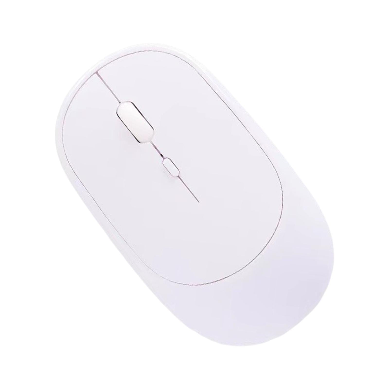 Cordless Bluetooth Mute Mouse Desktop Computer Gadget for Office White