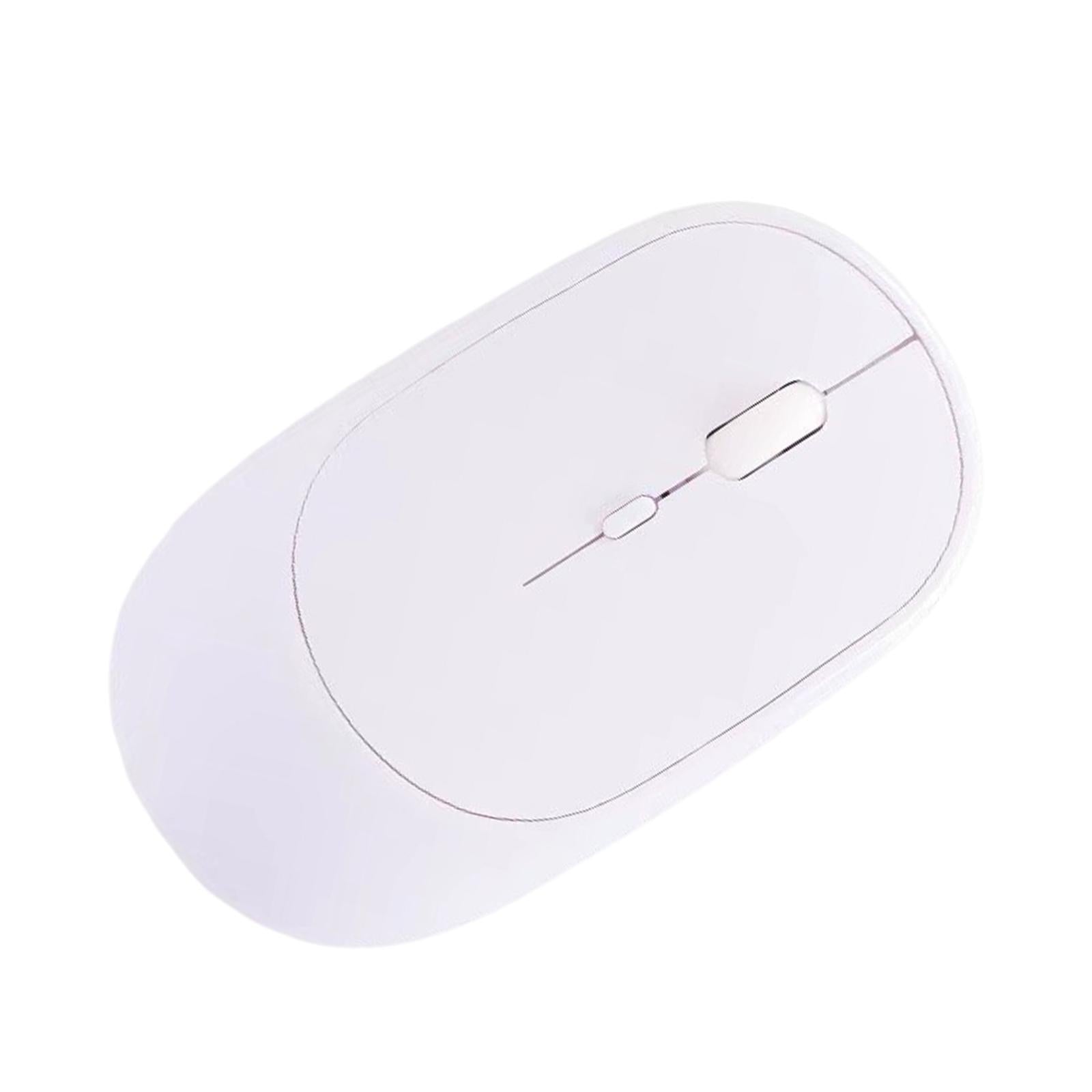 Cordless Bluetooth Mute Mouse Desktop Computer Gadget for Office White