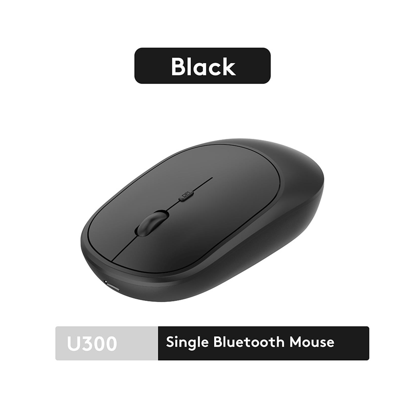 Cordless Bluetooth Mute Mouse Desktop Computer Gadget for Office Black