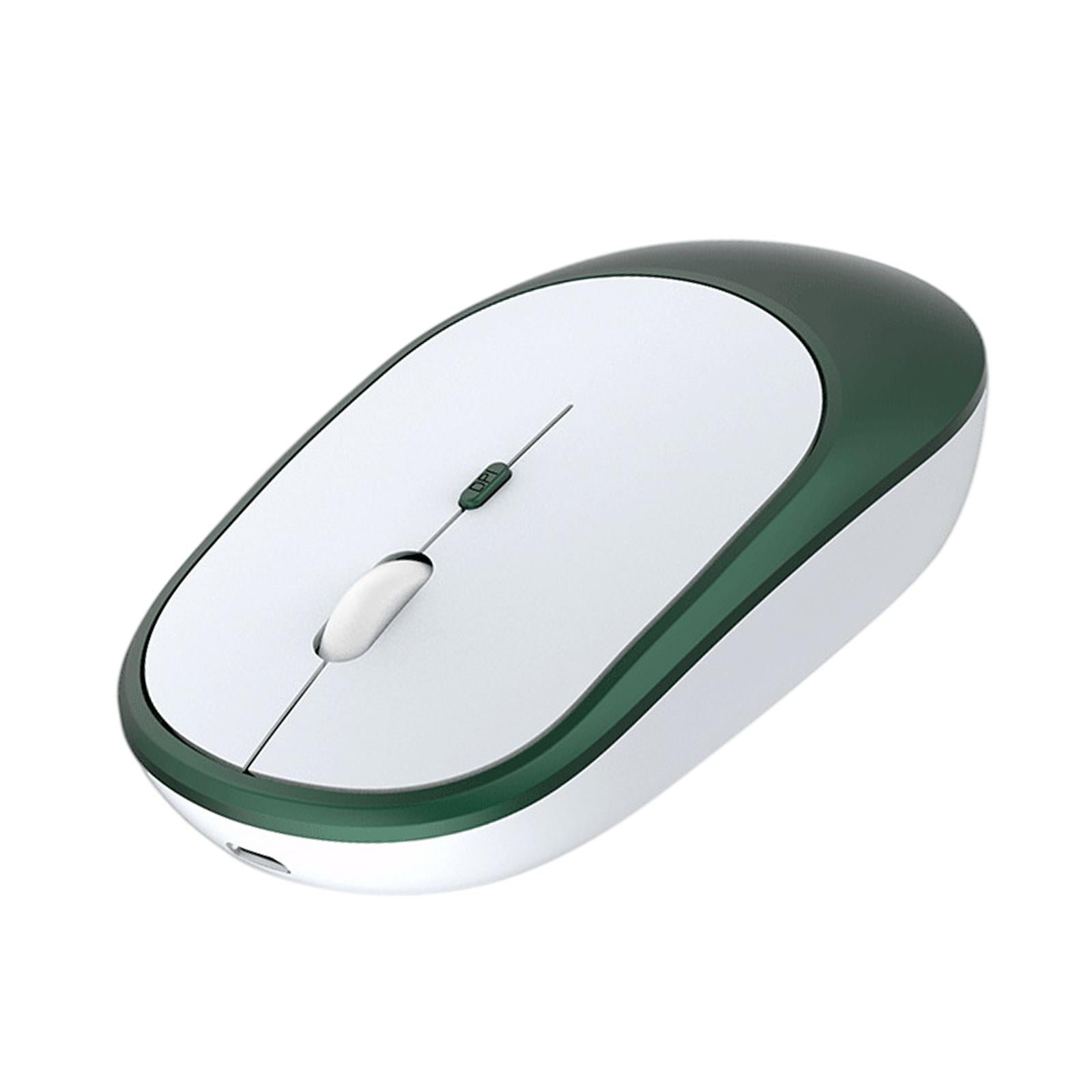 Cordless Bluetooth Mute Mouse Desktop Computer Gadget for Office Atrovirens