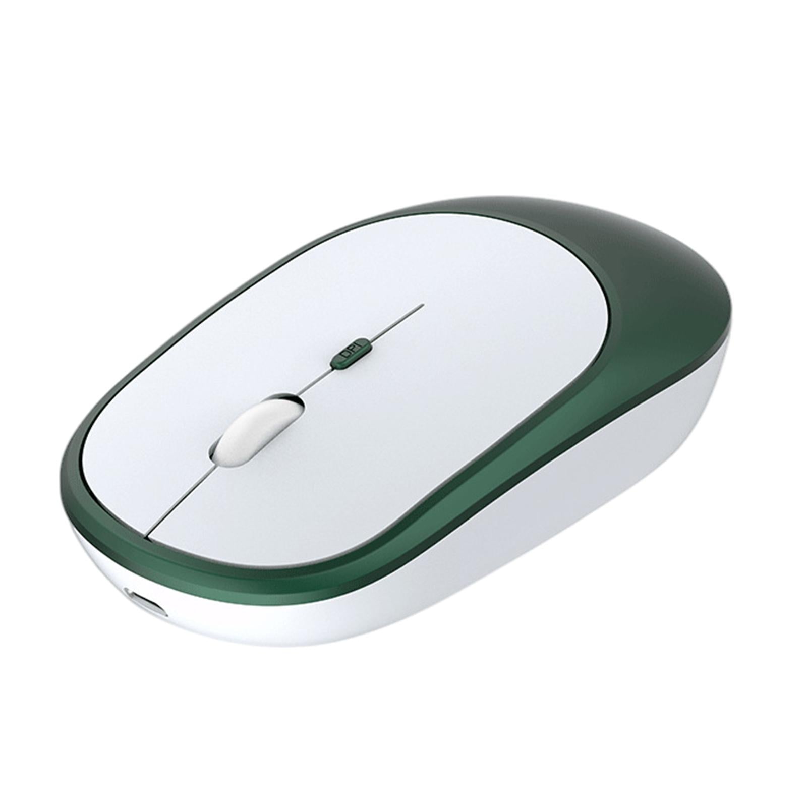 Cordless Bluetooth Mute Mouse Desktop Computer Gadget for Office Atrovirens