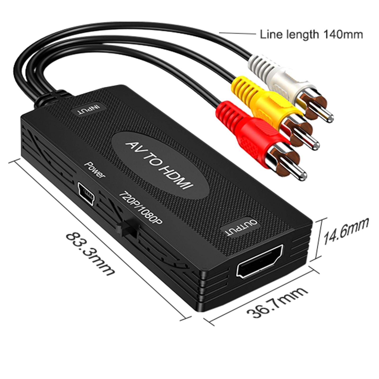 RCA to HDMI / HDMI to RCA Converter Cable AV Adapter for TV PC Laptop Tool AV to HDMI