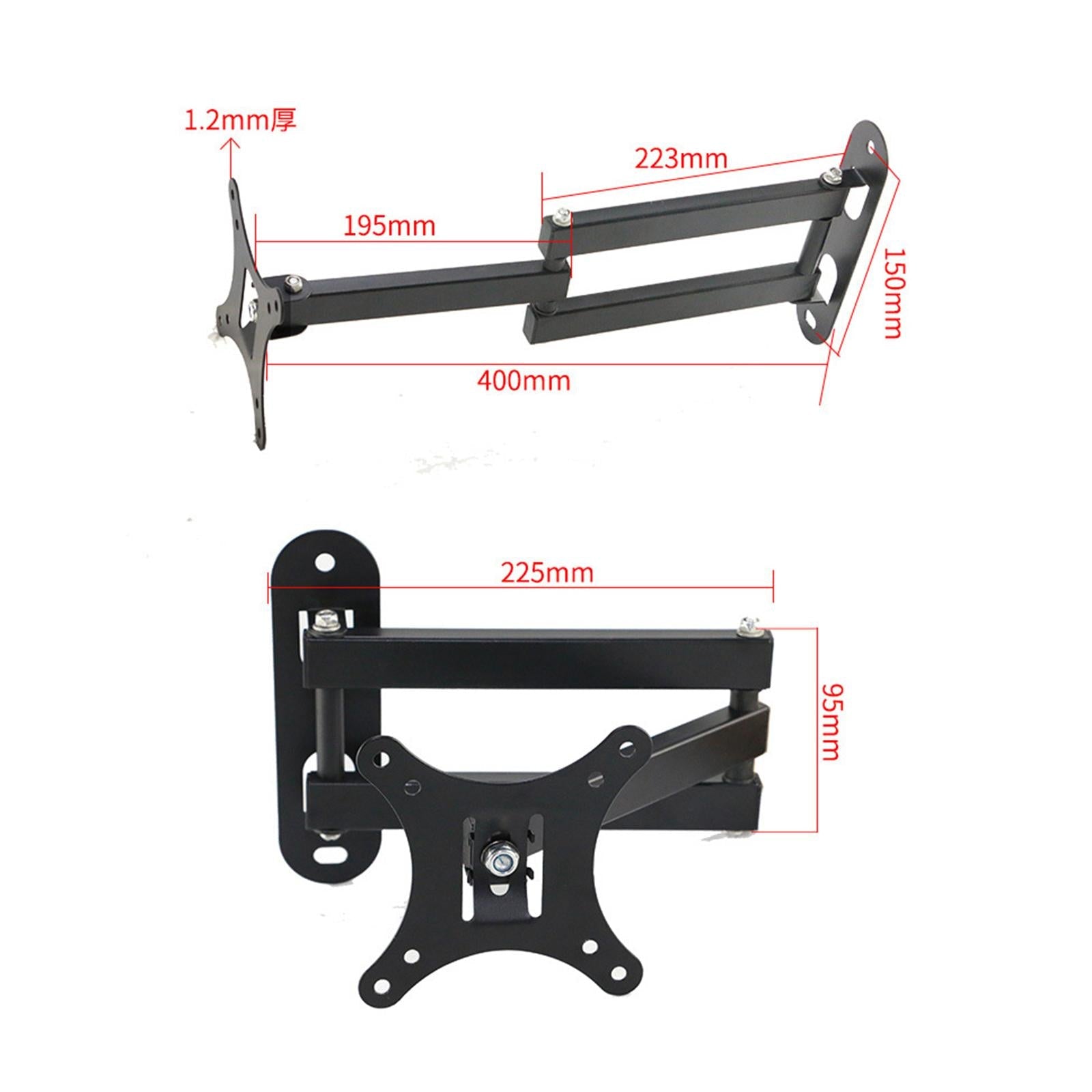 TV Wall Mount Bracket Tilt Swivel for Most 10-26 inch TV Flat Panel Screen