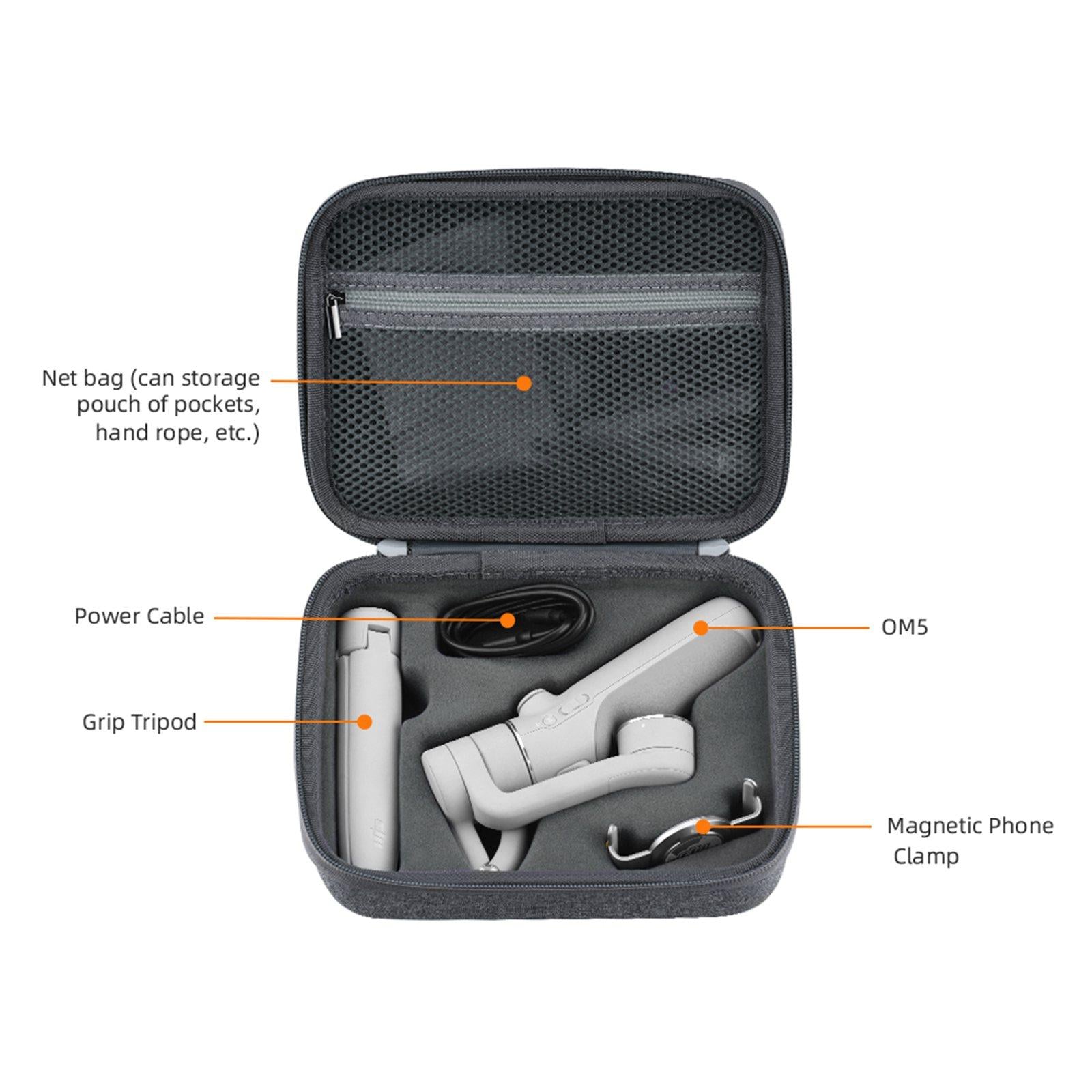 Portable Carrying Travel Case Protective Bag for DJI OM 5 Grey Accessories