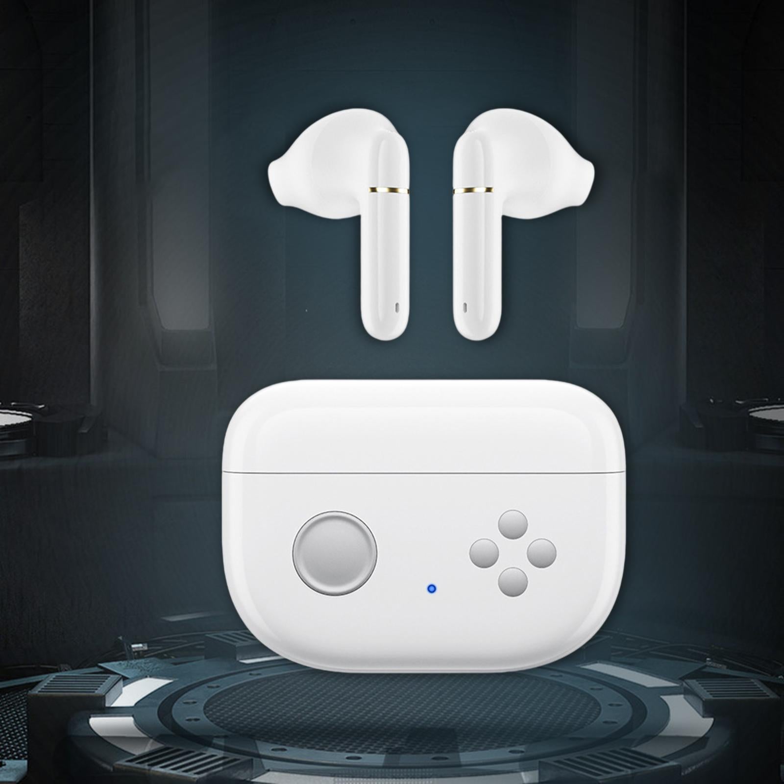 Wireless Bluetooth 5.0 Earphones NFC Touch Control in-Ear for Gaming Phones white