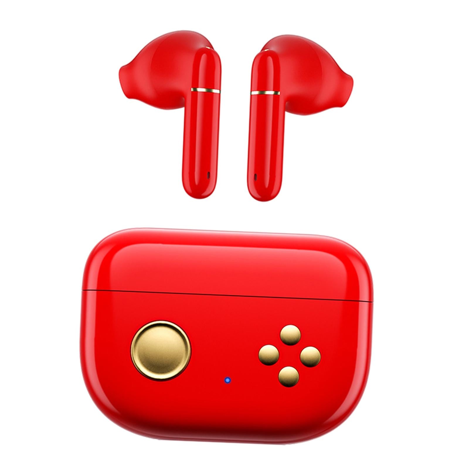 Wireless Bluetooth 5.0 Earphones NFC Touch Control in-Ear for Gaming Phones red