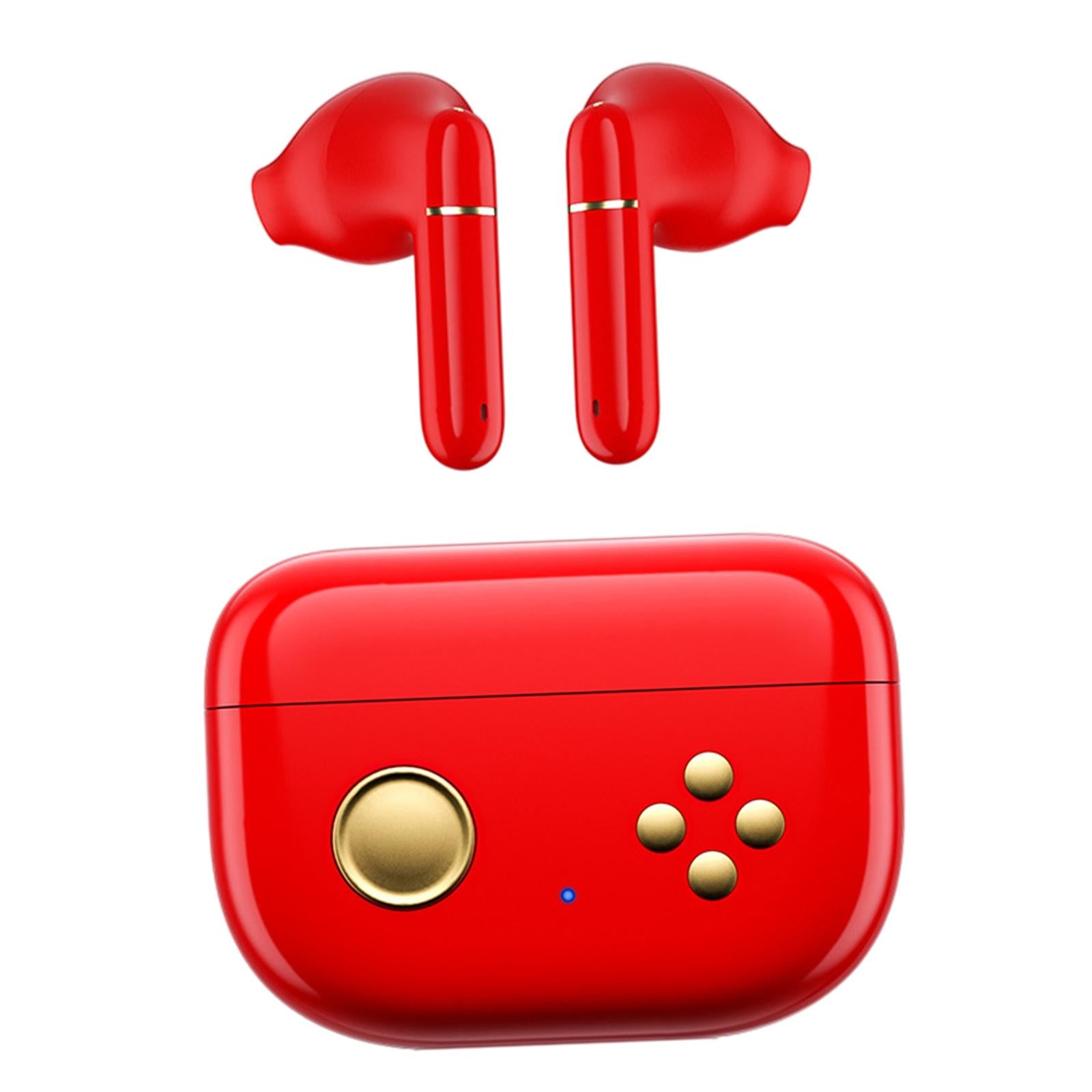 Wireless Bluetooth 5.0 Earphones NFC Touch Control in-Ear for Gaming Phones red