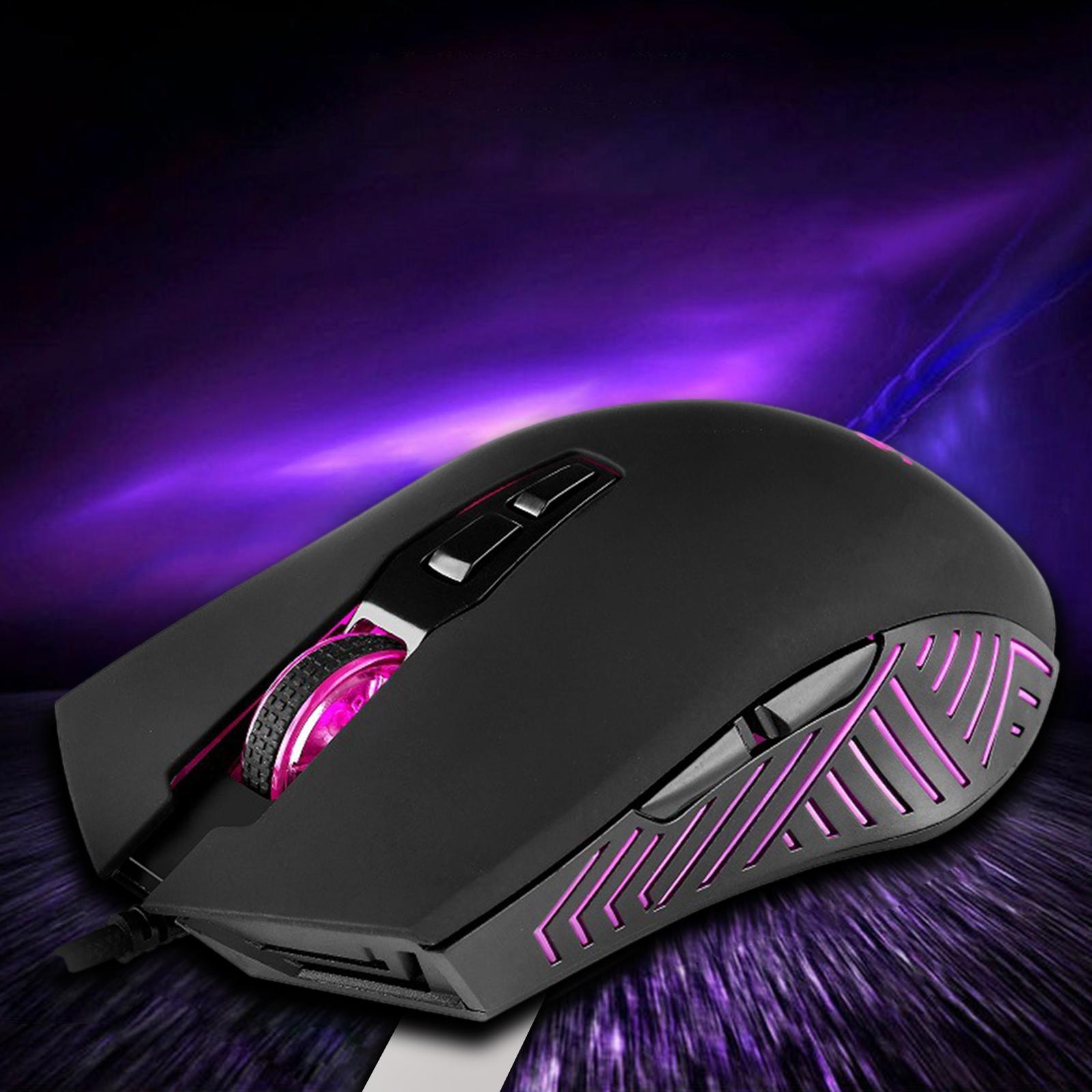 corded Gaming Mouse with Backlights Adjustable DPI for Laptop Universal