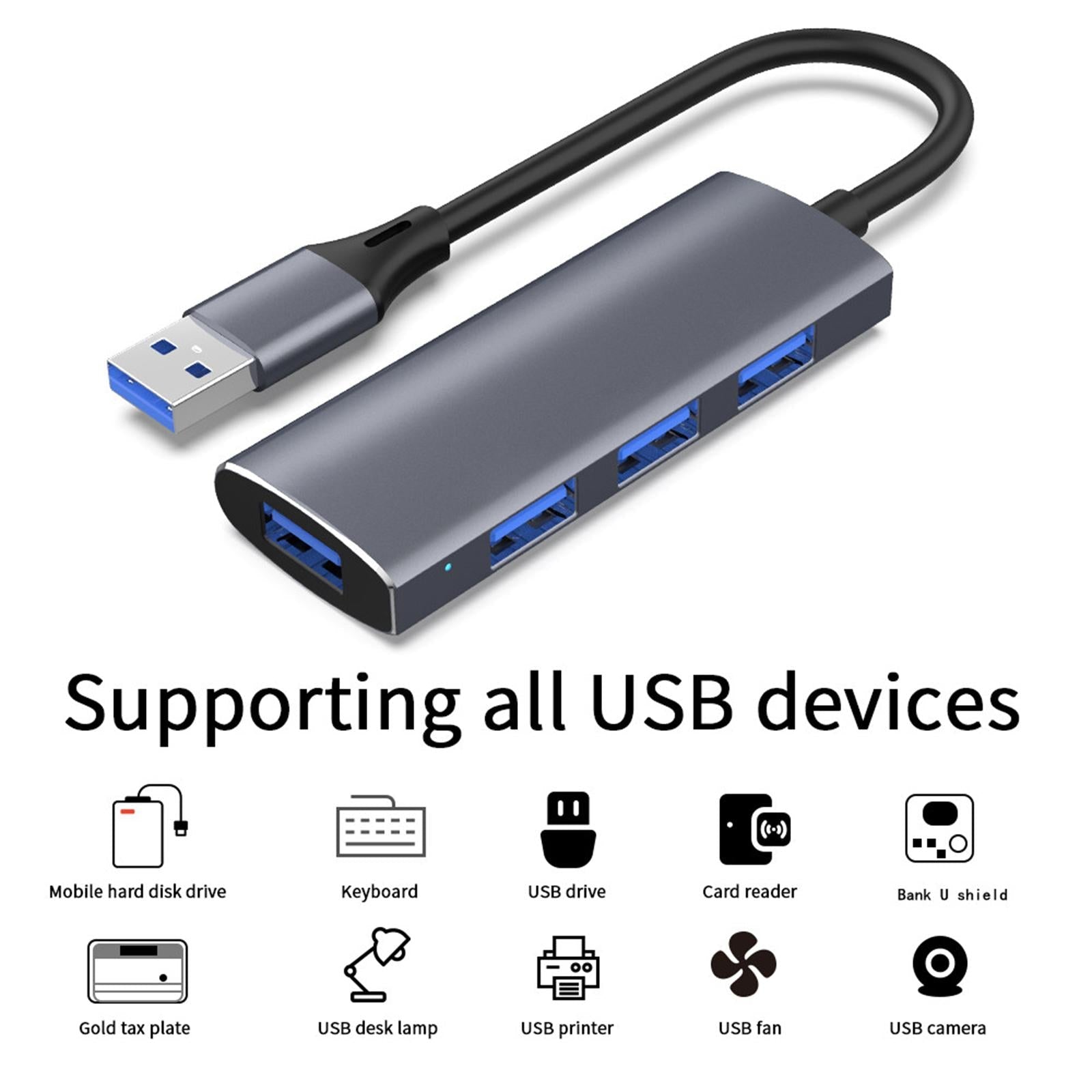 USB C Hub Tablet Laptop Multiport Card Reader Speakers Charging Transfer