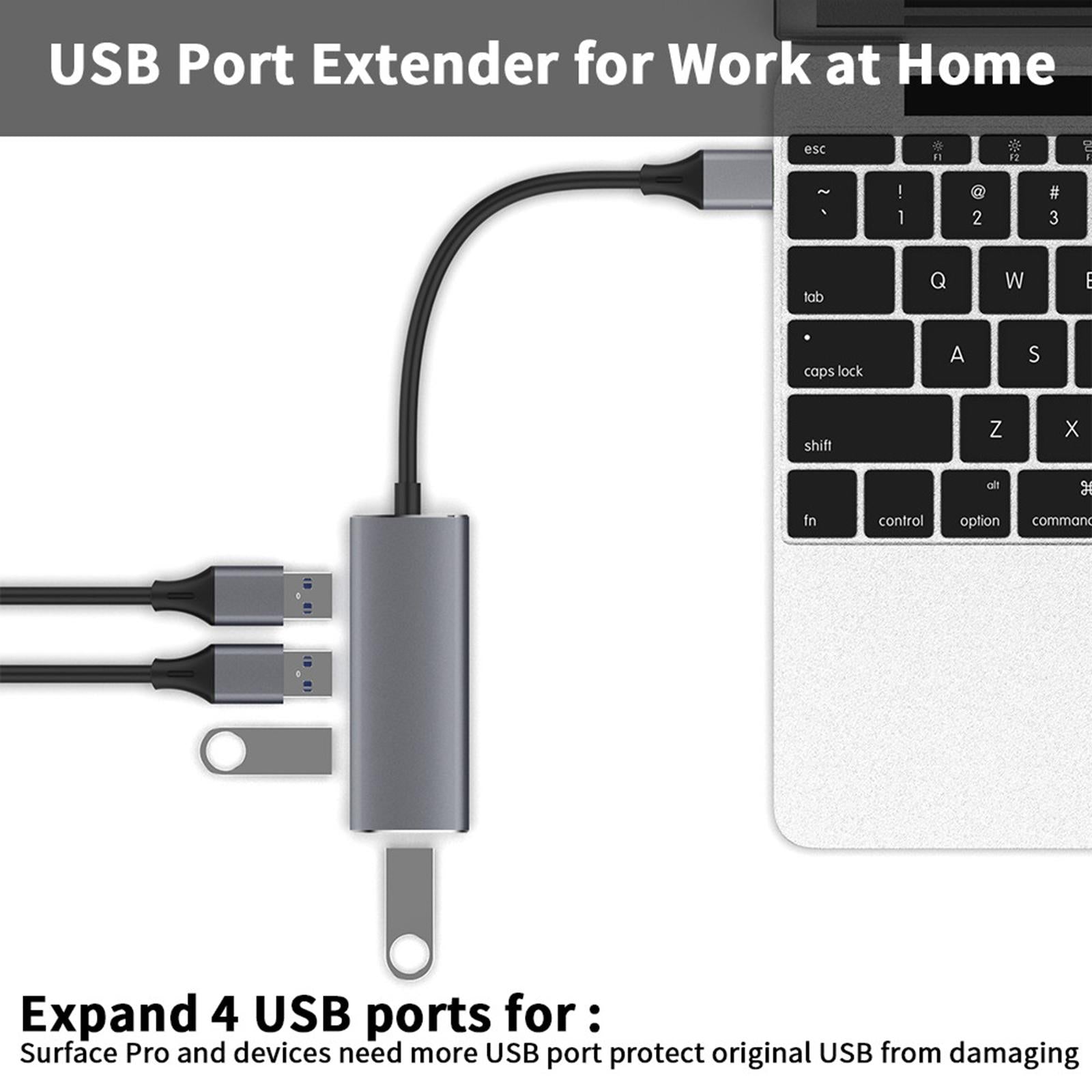 USB C Hub Tablet Laptop Multiport Card Reader Speakers Charging Transfer