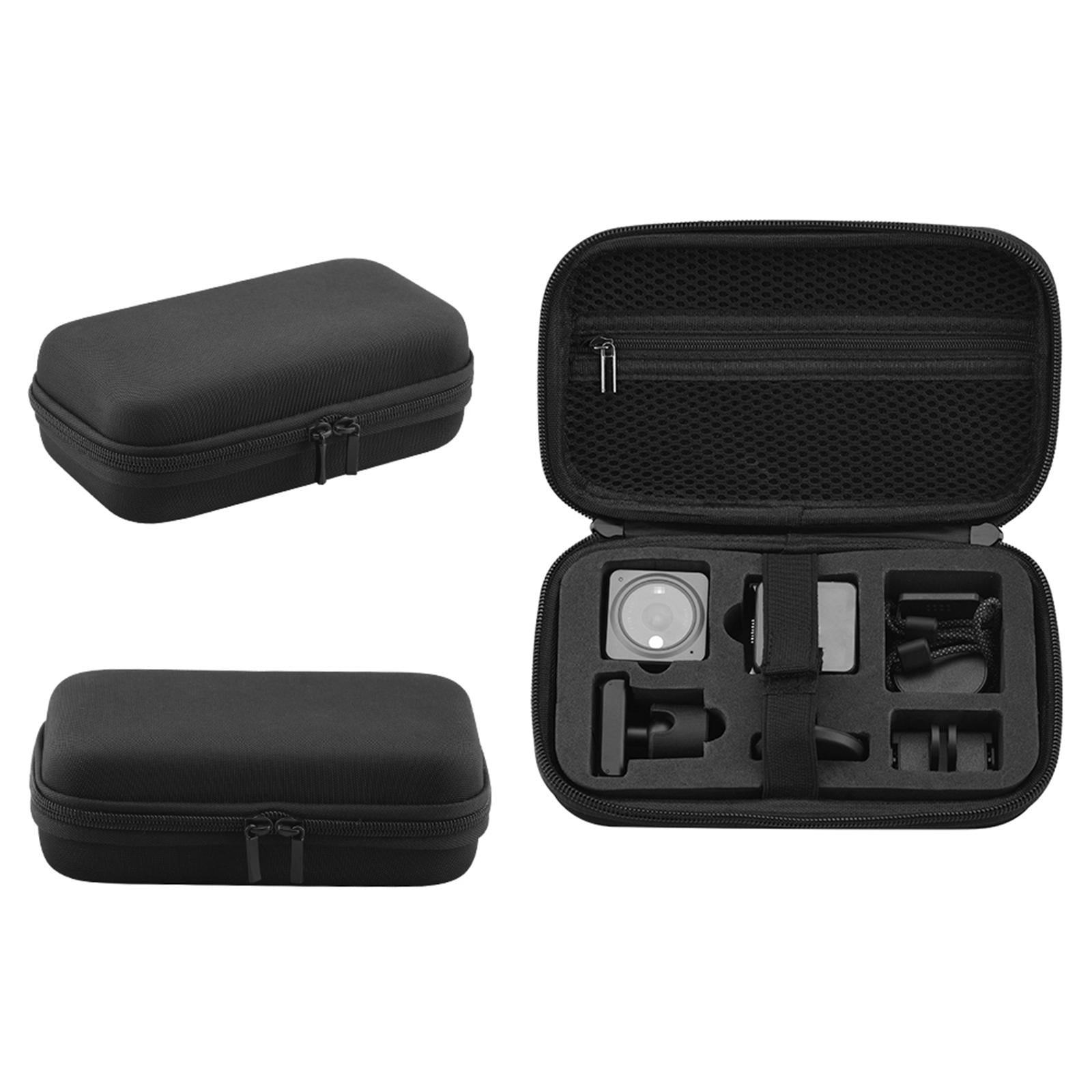 Carrying Box Handbag Hard Shell for DJI OM Action 2 Black Two-Way Zipper