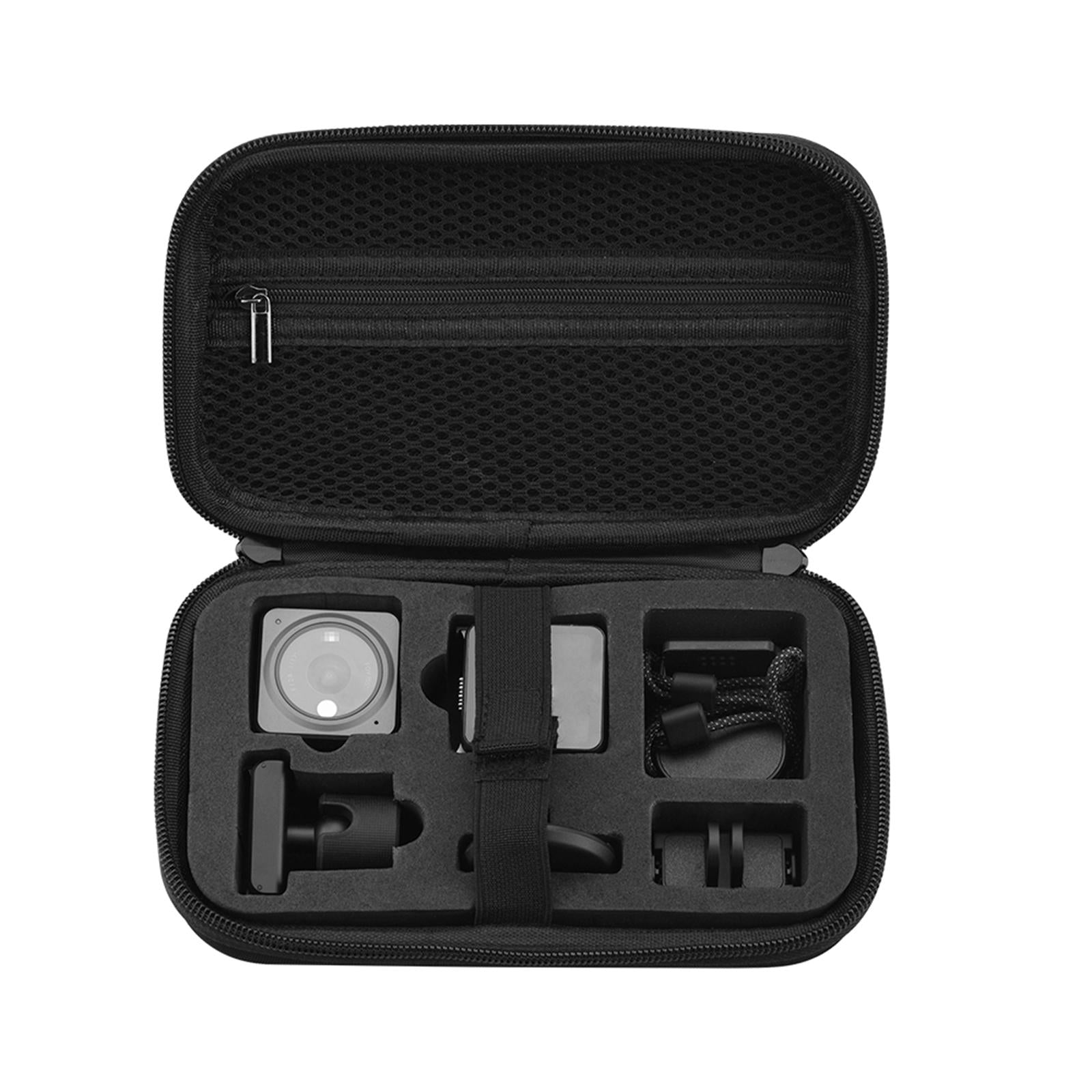 Carrying Box Handbag Hard Shell for DJI OM Action 2 Black Two-Way Zipper