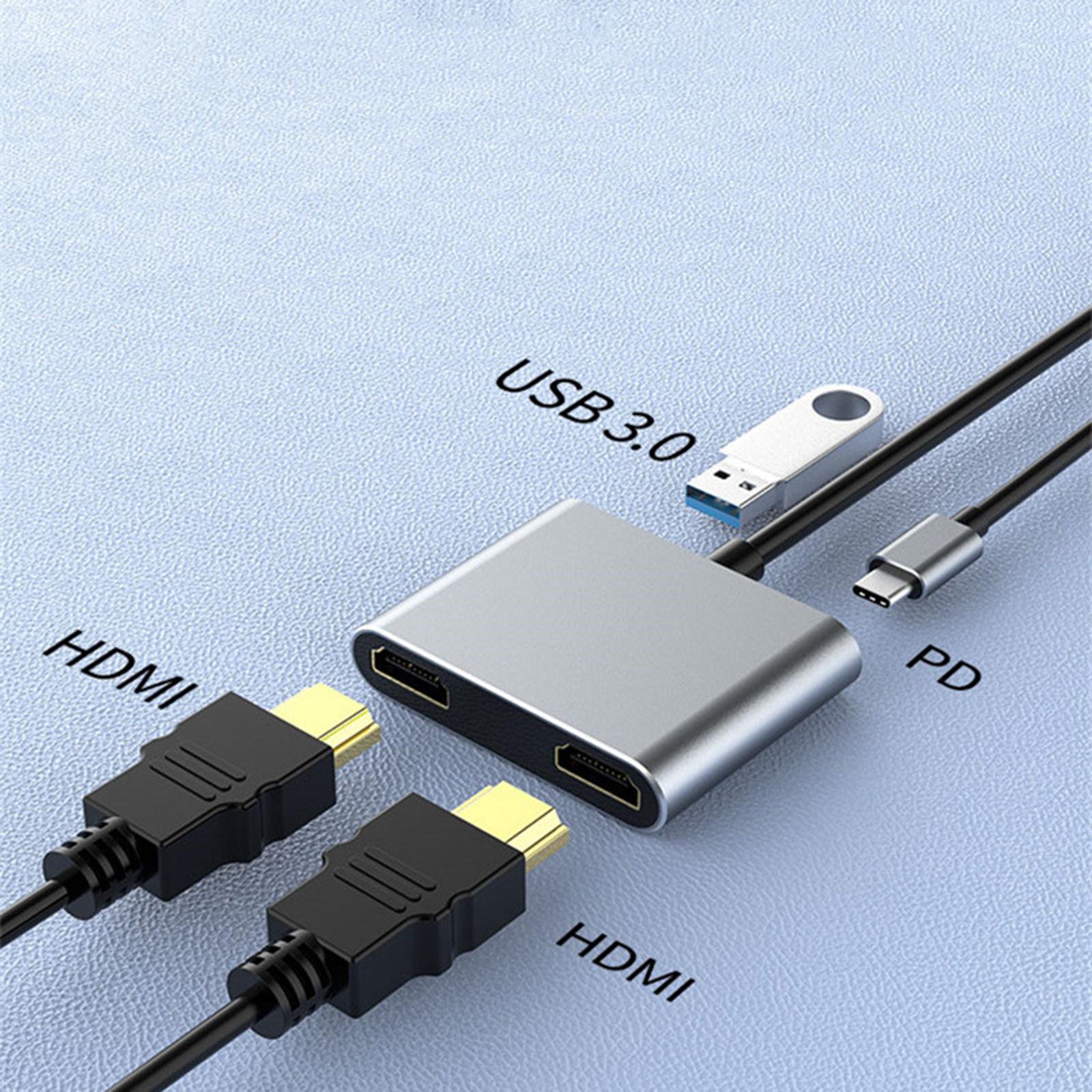 Type C 4-in-1 Charging Port USB 3.0 with USB-C PD VGA 4K for Huawei P30 Dock