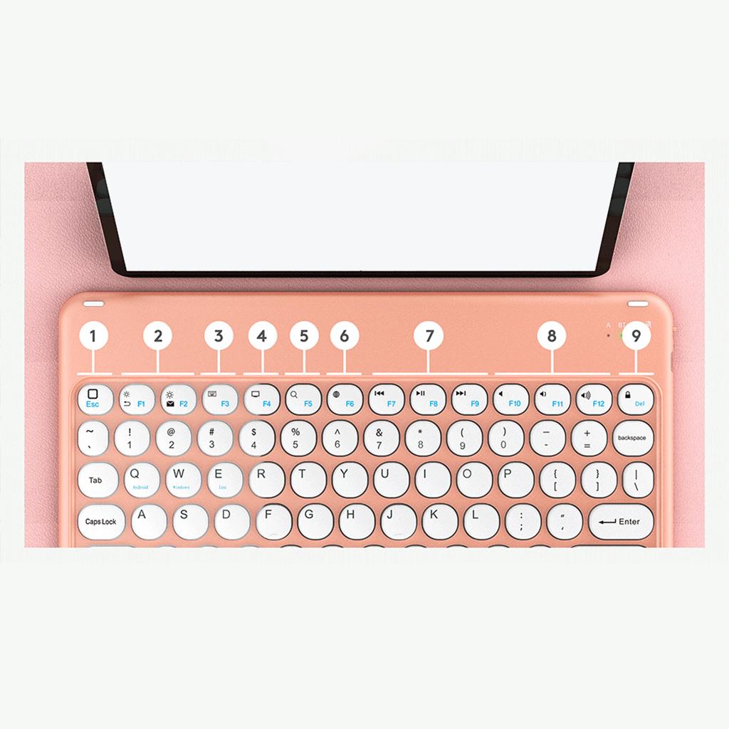 Wireless Keyboard and Mouse Quiet for Laptops Tablets Pink