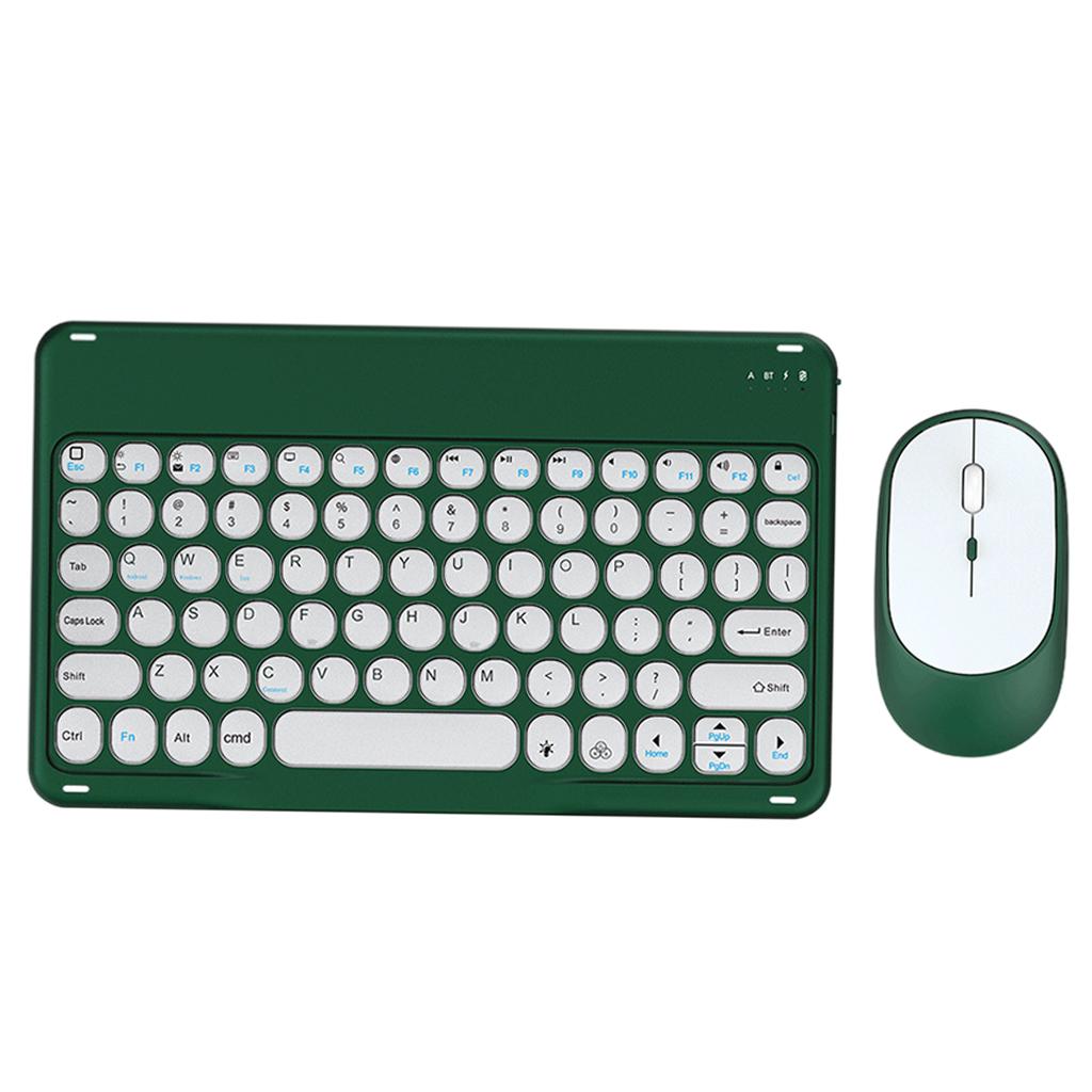 Wireless Keyboard and Mouse Quiet for Laptops Tablets Dark Green