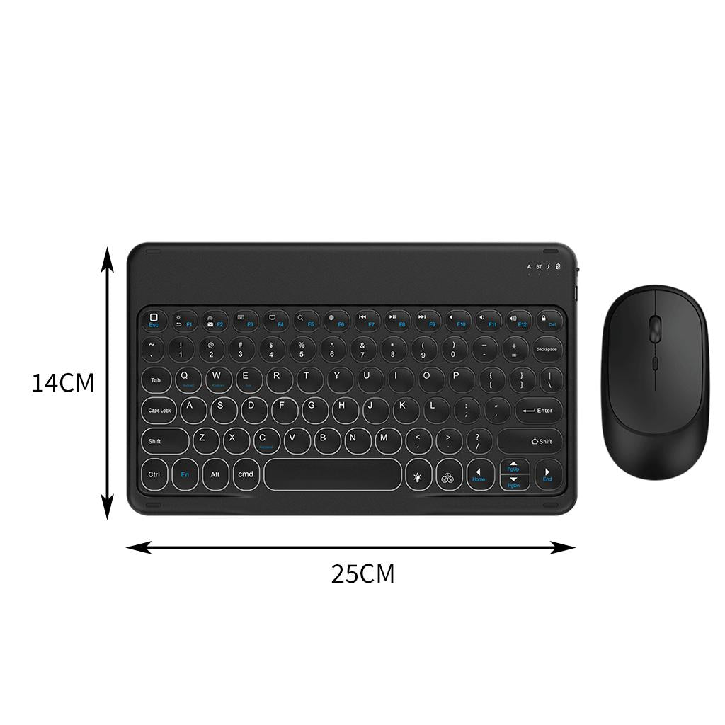 Wireless Keyboard and Mouse Quiet for Laptops Tablets Black