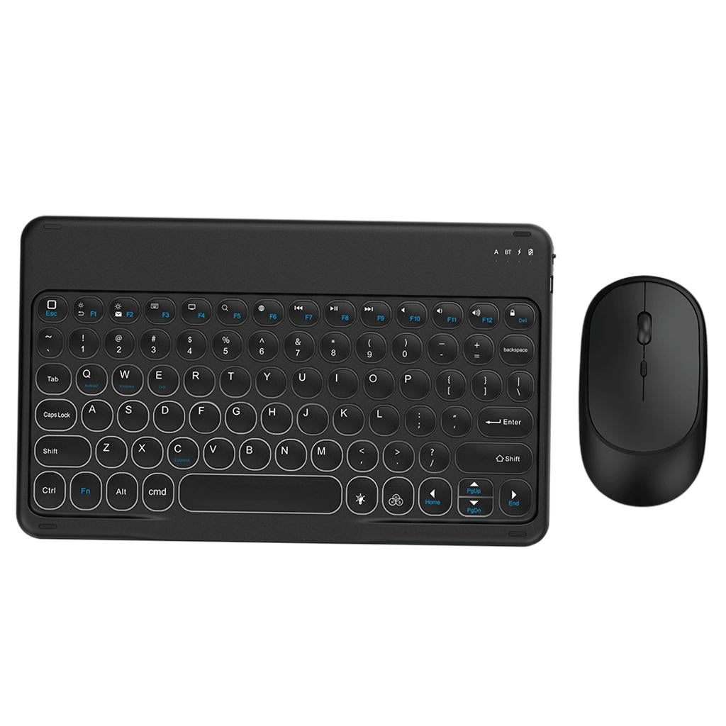 Wireless Keyboard and Mouse Quiet for Laptops Tablets Black