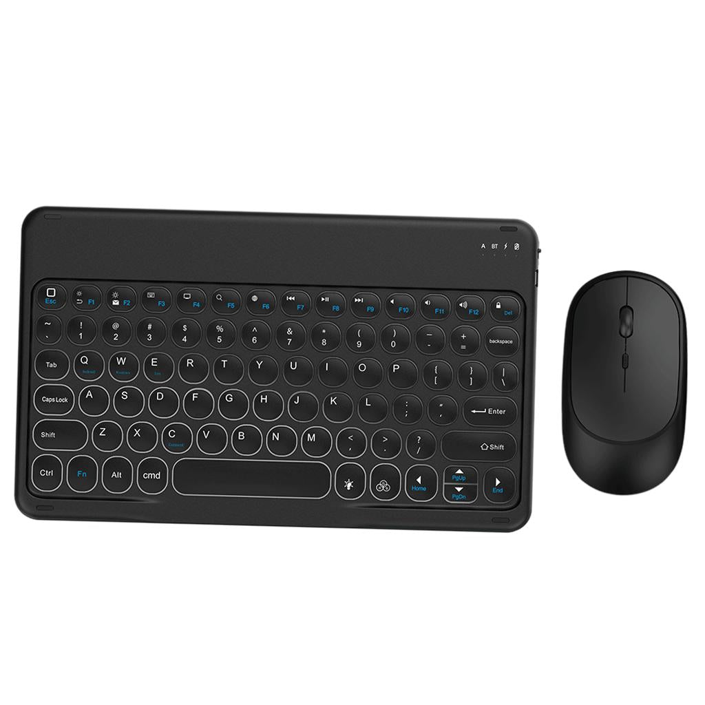 Wireless Keyboard and Mouse Quiet for Laptops Tablets Black