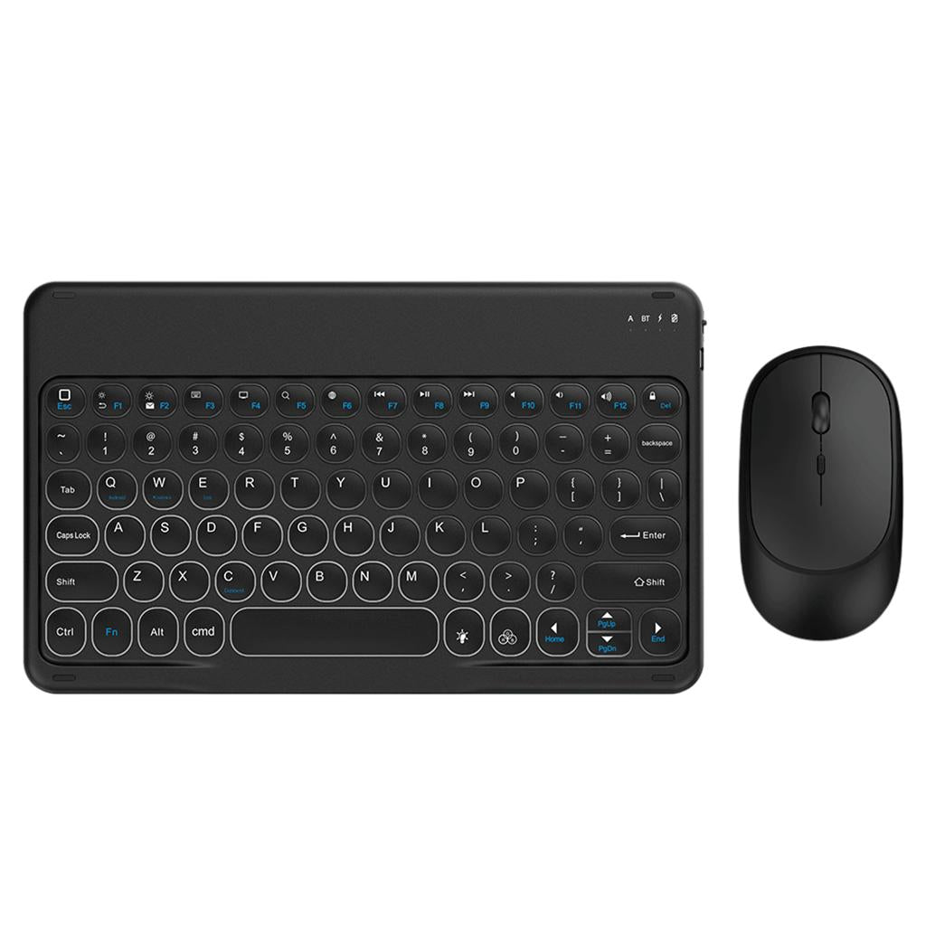 Wireless Keyboard and Mouse Quiet for Laptops Tablets Black