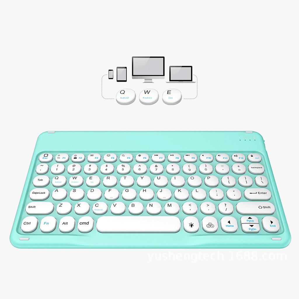 Wireless Keyboard and Mouse Quiet for Laptops Tablets Light Blue