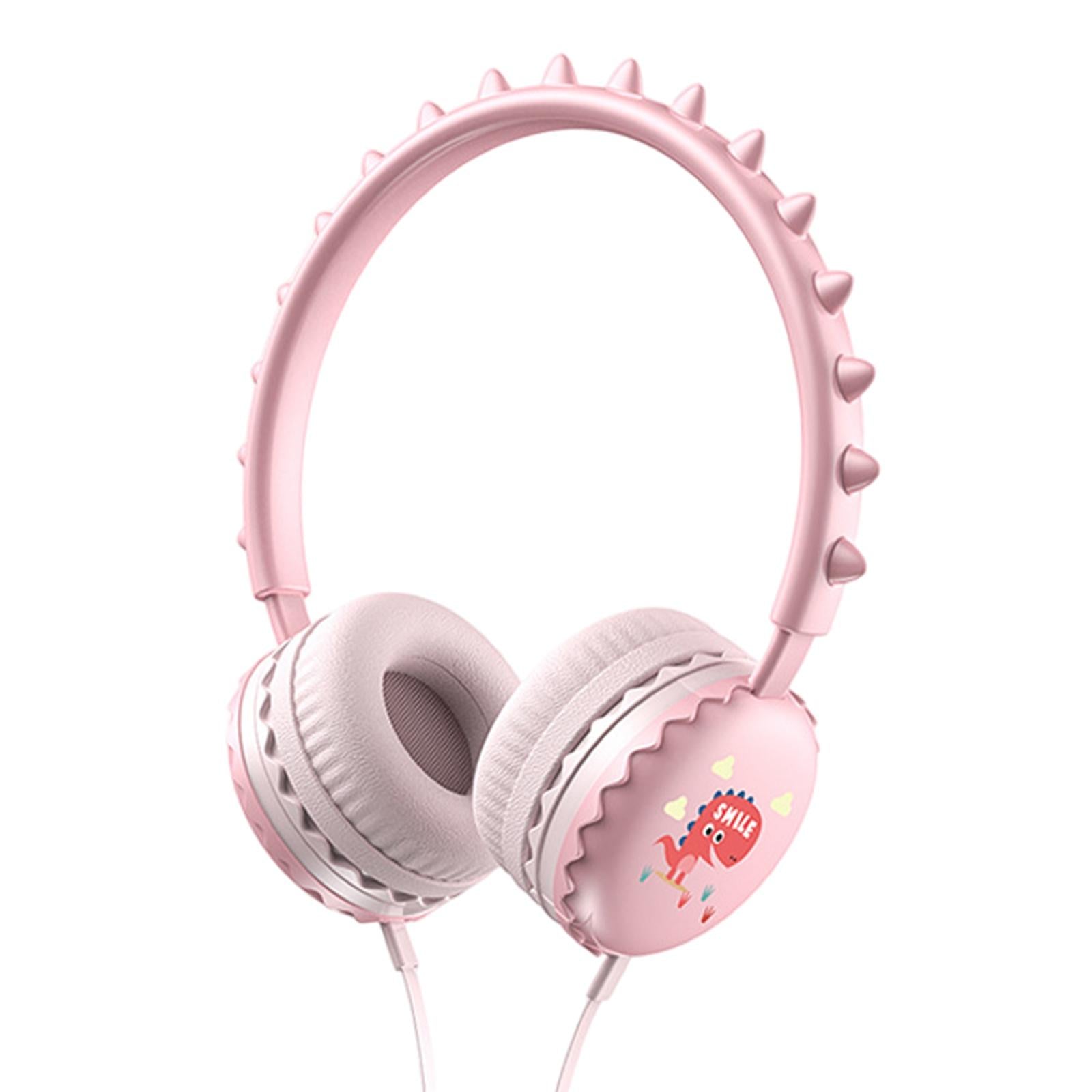 Kids Wired Headphones Over Ear Lightweight Portable for Child  pink