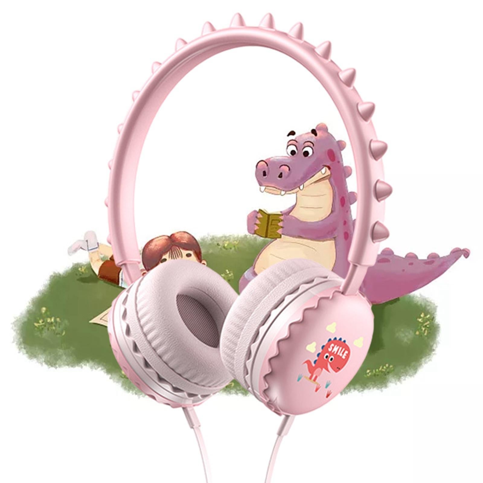 Kids Wired Headphones Over Ear Lightweight Portable for Child  pink